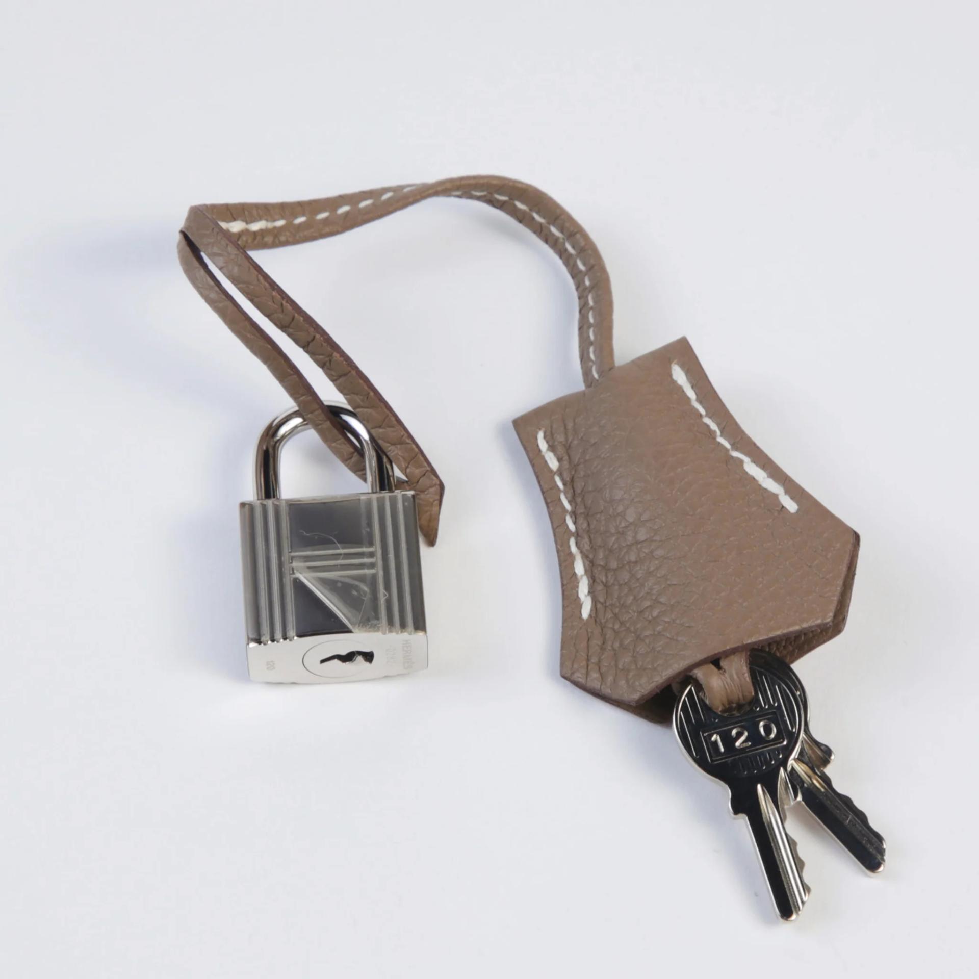 Unused ( Rank NS ) HERMÈS Birkin 25 Etoupe (18) Togo Palladium hardware U (2022) - 14