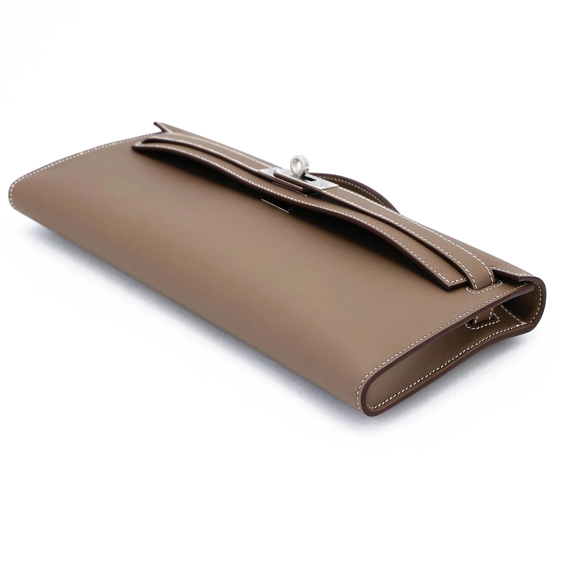 Brand New ( Rank N ) HERMÈS Kelly Cut Etoupe (18) Swift Palladium hardware G (2026) - 5