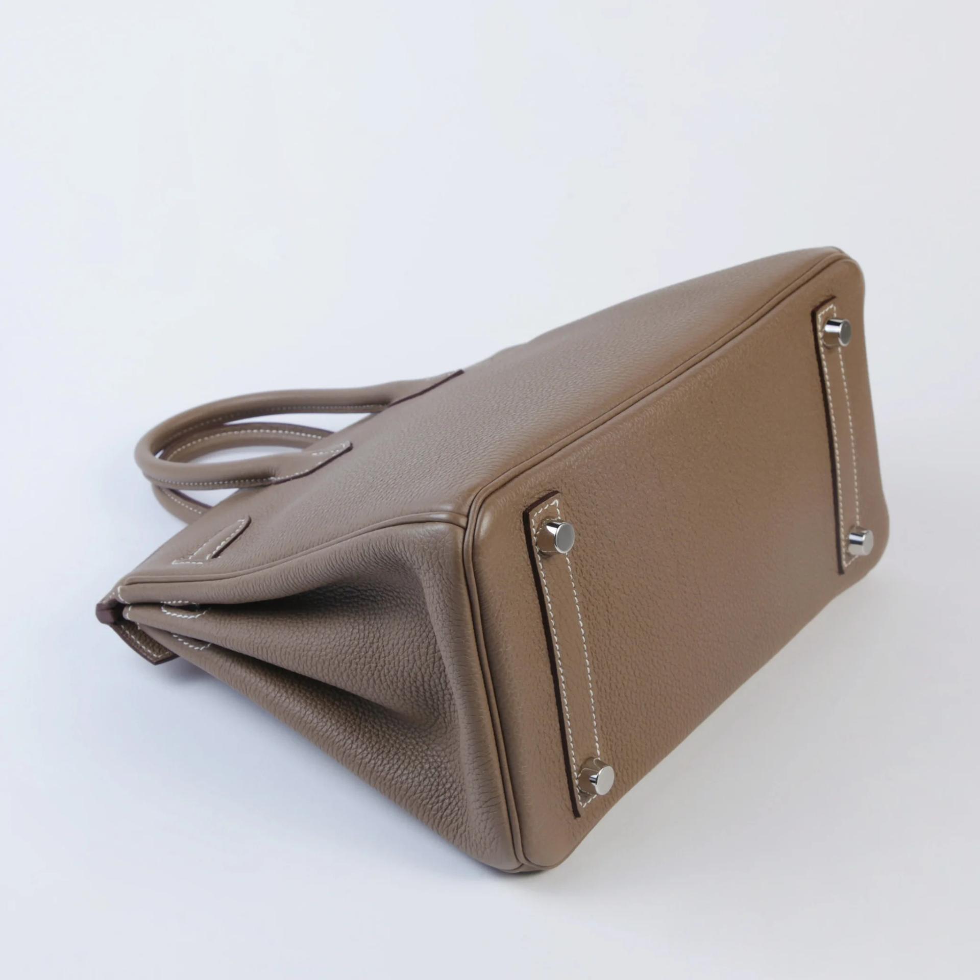 Unused ( Rank NS ) HERMÈS Birkin 25 Etoupe (18) Togo Palladium hardware U (2022) - 6
