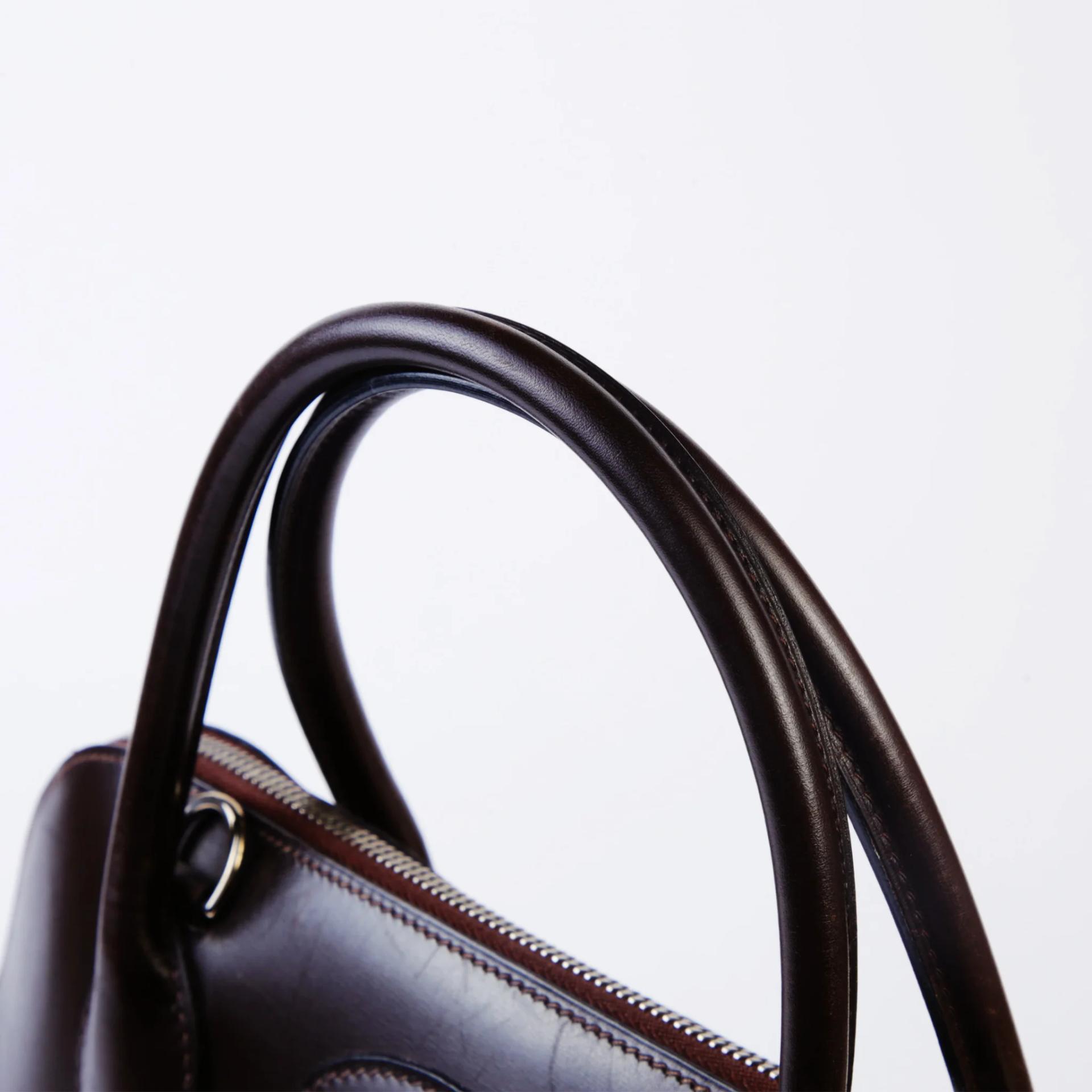 HERMÈS Limited Edition Bolide 31 handbag in Multi-color Vibrato goatskin and Chocolate Box calfskin with Palladium hardware - 3