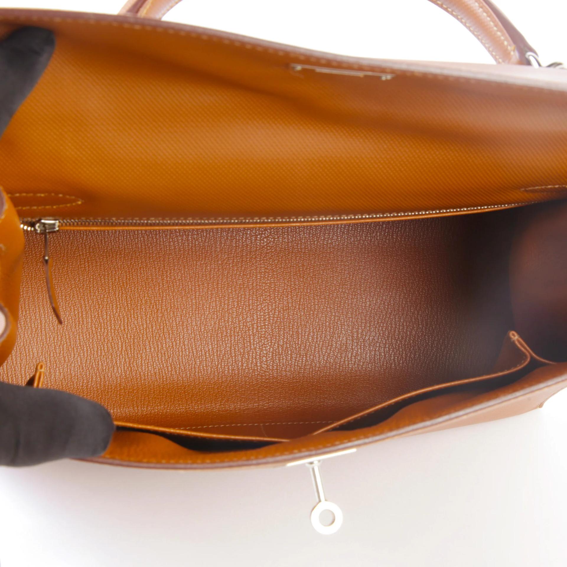 ランク A HERMÈS エルメス ケリー32 セリエ シガール (4L) グランアッシュ シルバー金具 □Q刻印 (2013) - 11
