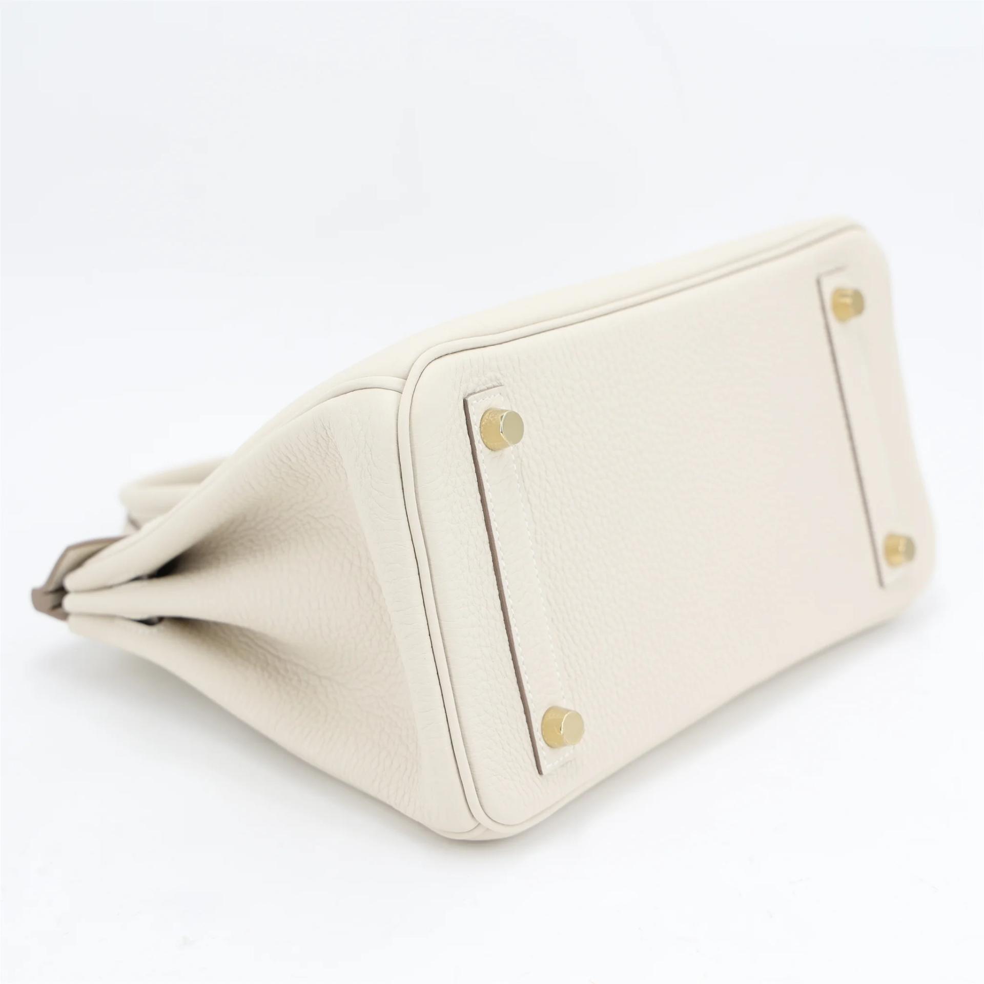 Brand New ( Rank N ) HERMÈS Birkin 25 Craie (10) Togo Gold hardware G (2026) - 4