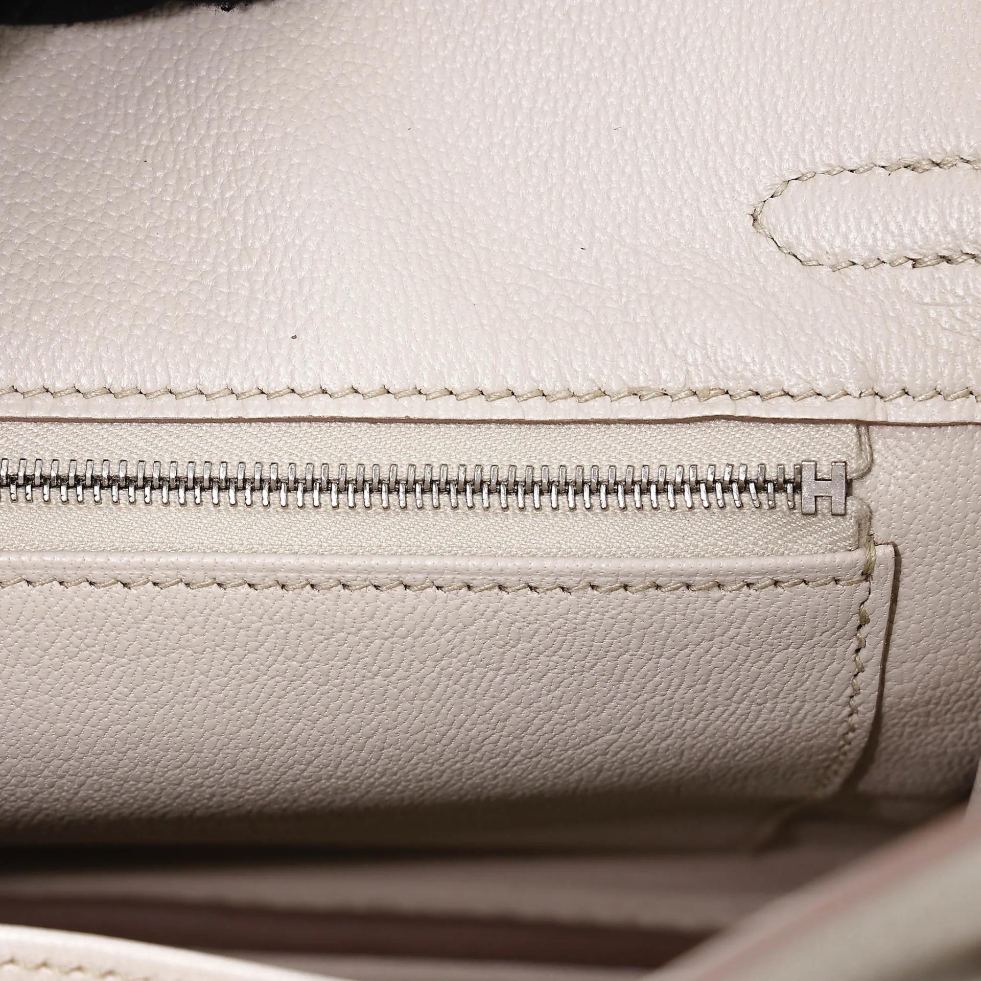 Brand New ( Rank N ) HERMÈS Birkin 25 Beton (8L) Togo Palladium hardware K (2025) - 11