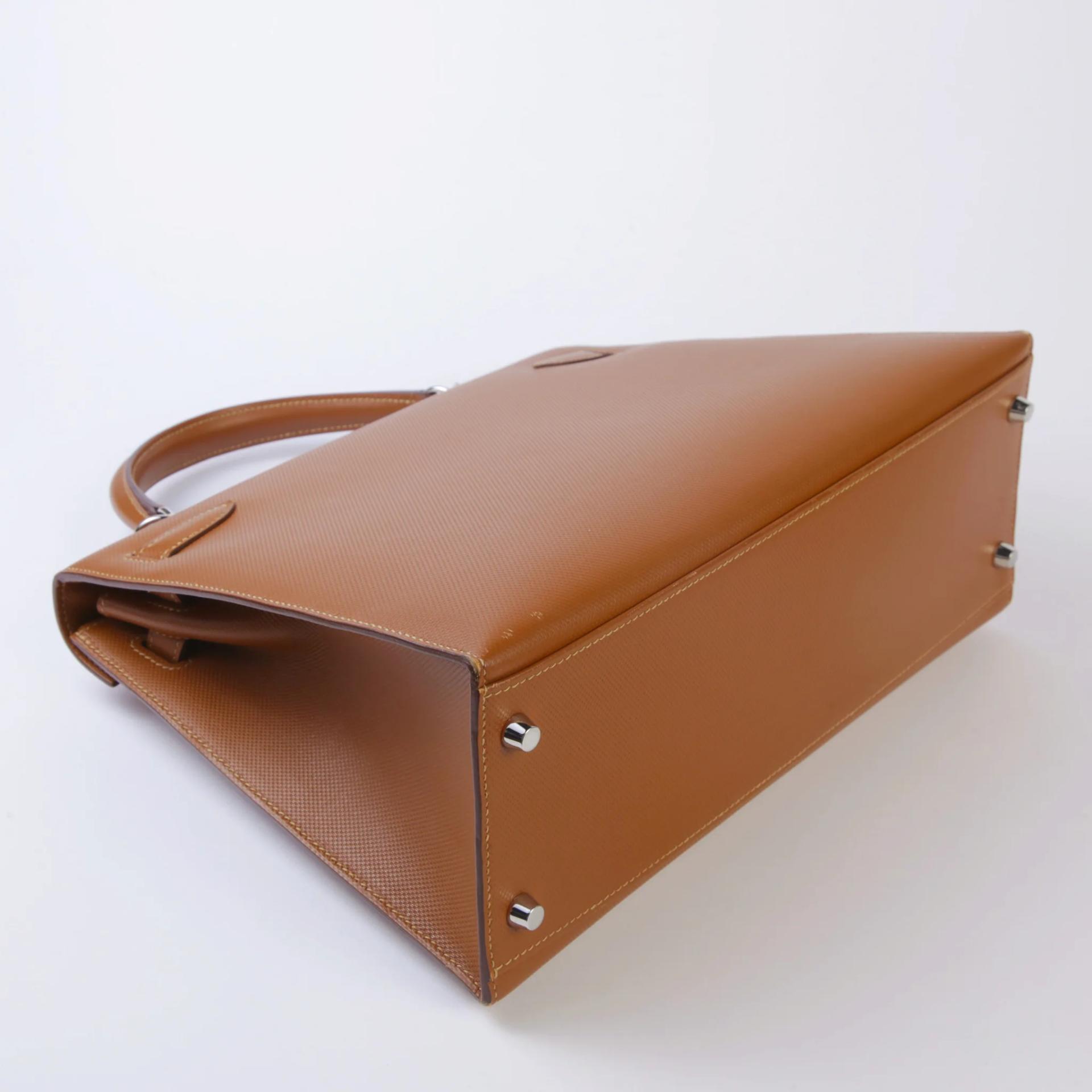 ランク A HERMÈS エルメス ケリー32 セリエ シガール (4L) グランアッシュ シルバー金具 □Q刻印 (2013) - 6
