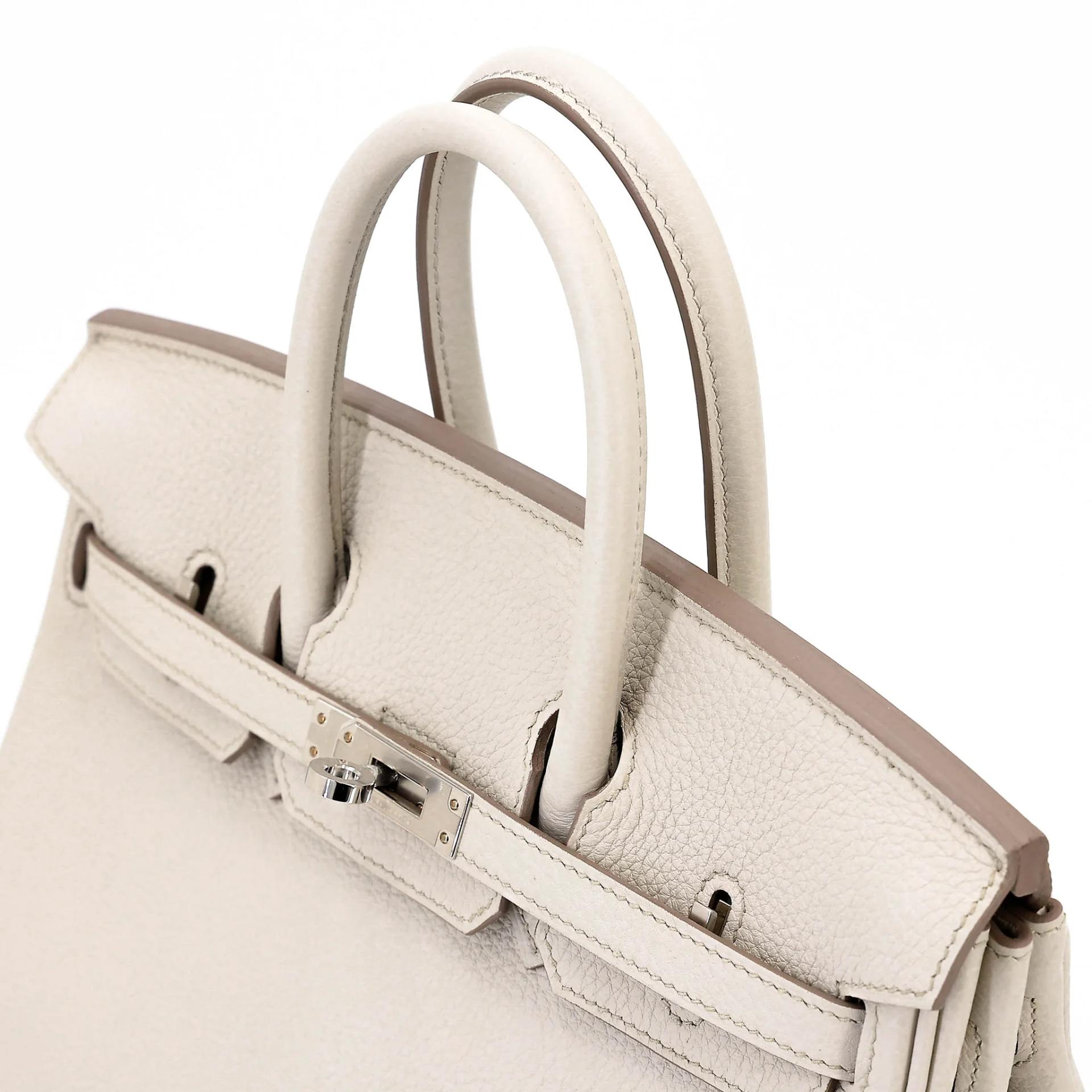 Brand New ( Rank N ) HERMÈS Birkin 25 Beton (8L) Togo Palladium hardware K (2025) - 3