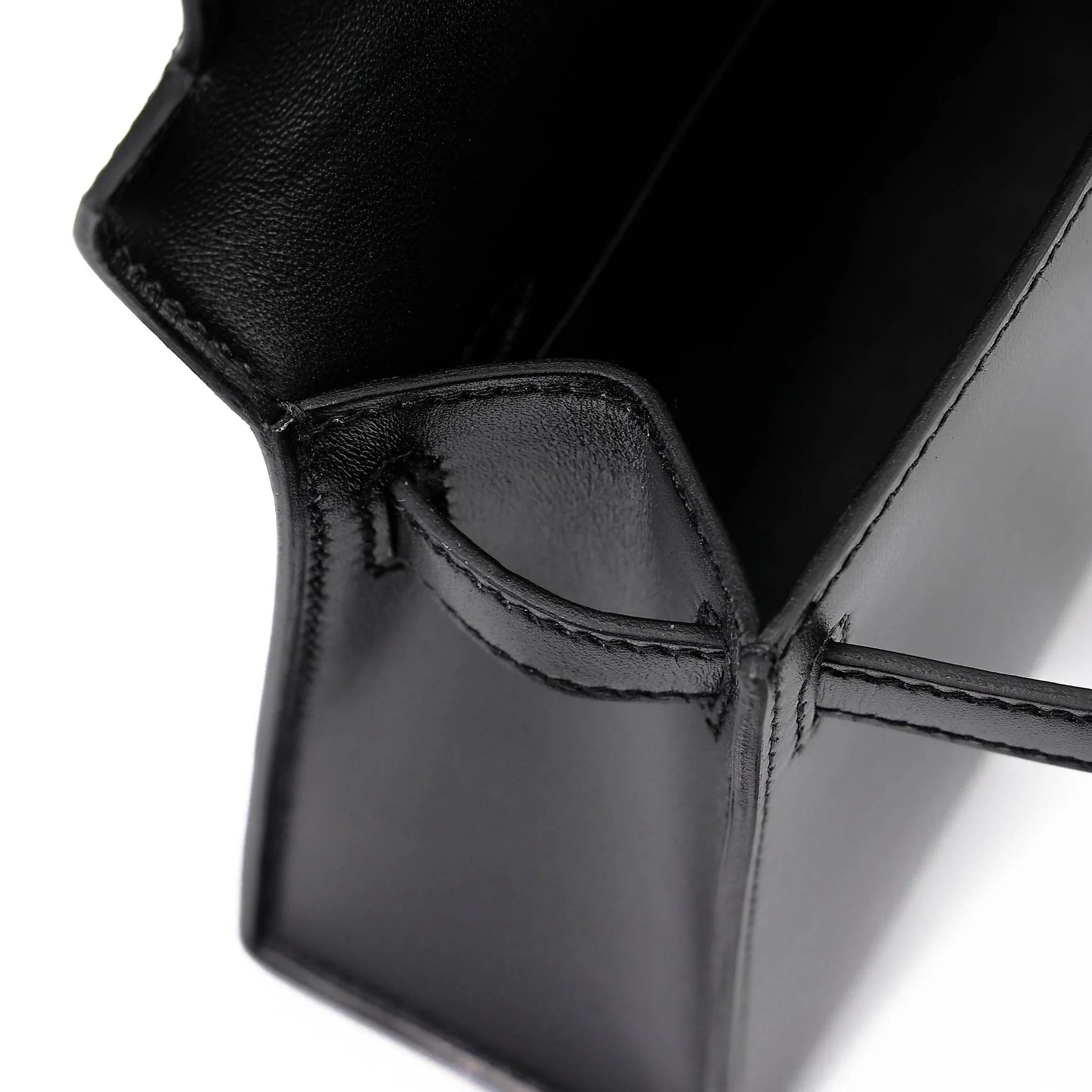 Brand New ( Rank N ) HERMÈS Mini Kelly II Noir (89) Box-calf Palladium hardware G (2026) - 16