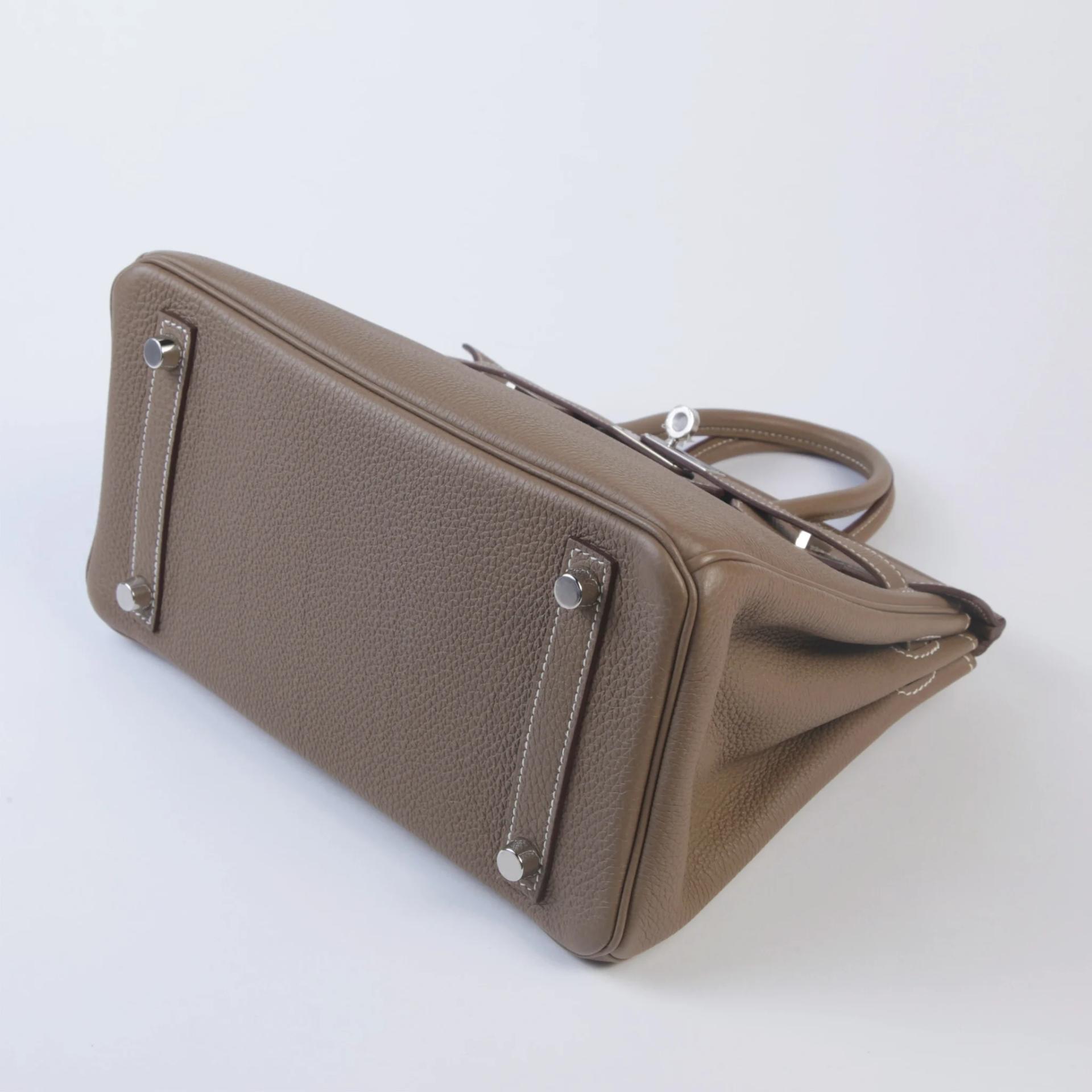 Unused ( Rank NS ) HERMÈS Birkin 25 Etoupe (18) Togo Palladium hardware U (2022) - 5