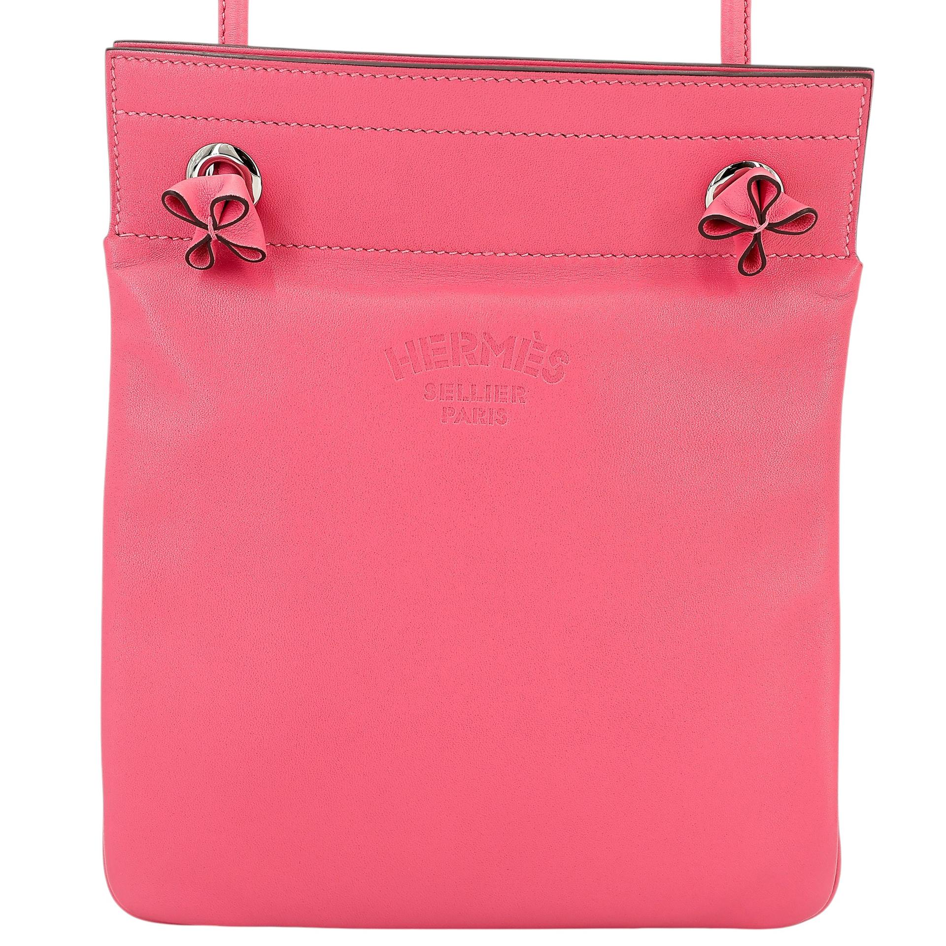 Excellent ( Rank SA ) HERMÈS Maline bag Rose Azalee (8W) 
 Veau Cheri Palladium hardware D (2019) - 1