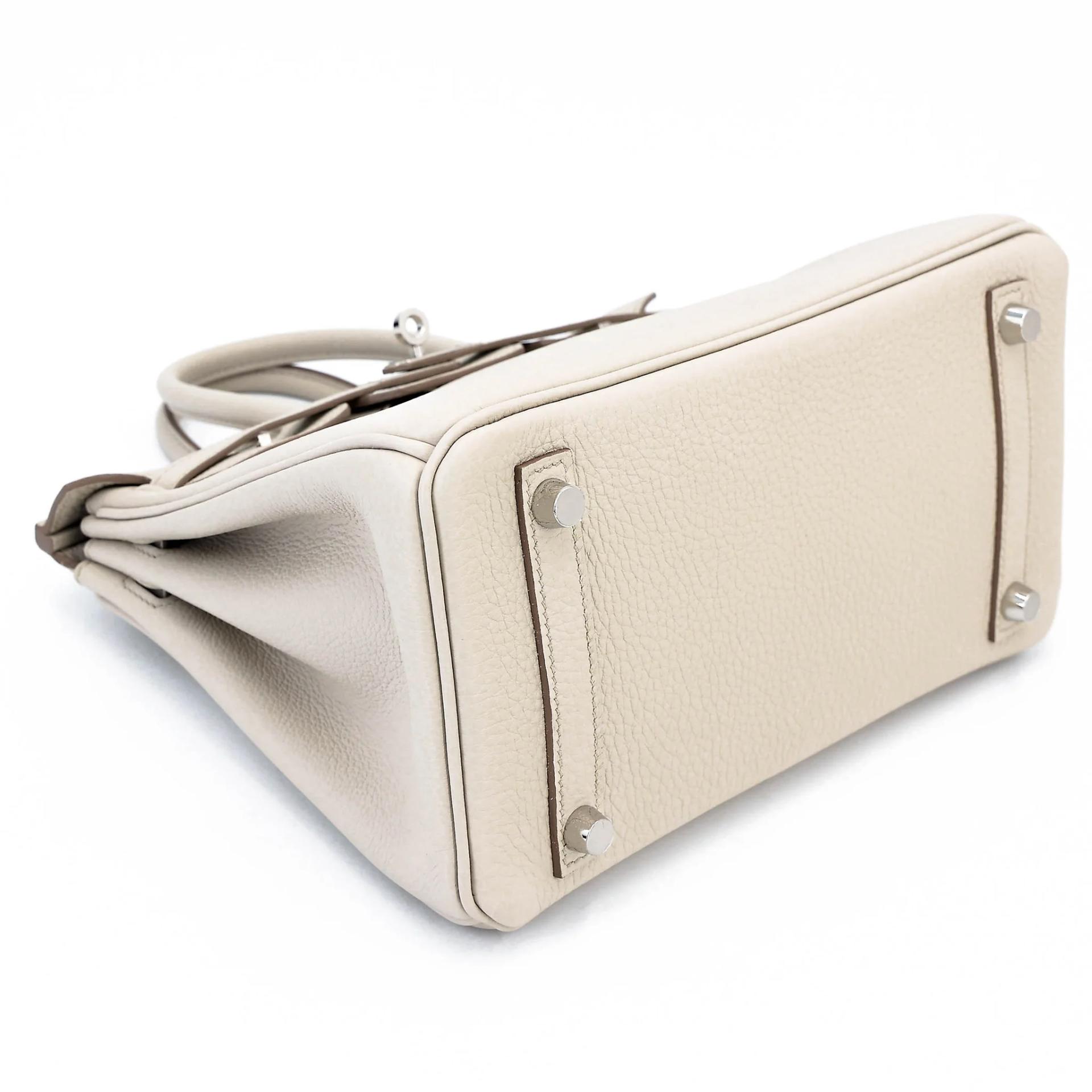 Brand New ( Rank N ) HERMÈS Birkin 25 Beton (8L) Togo Palladium hardware K (2025) - 5