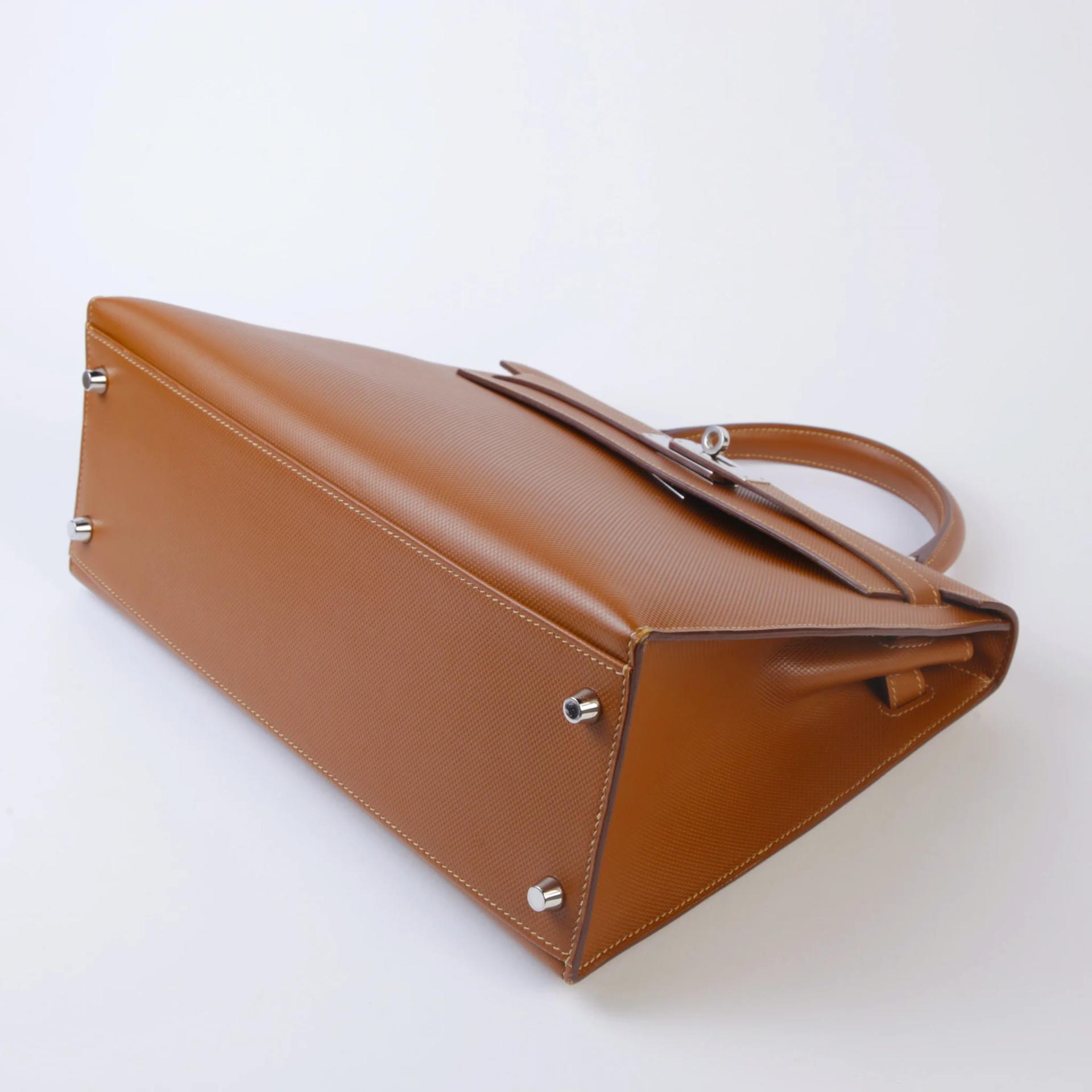 ランク A HERMÈS エルメス ケリー32 セリエ シガール (4L) グランアッシュ シルバー金具 □Q刻印 (2013) - 5