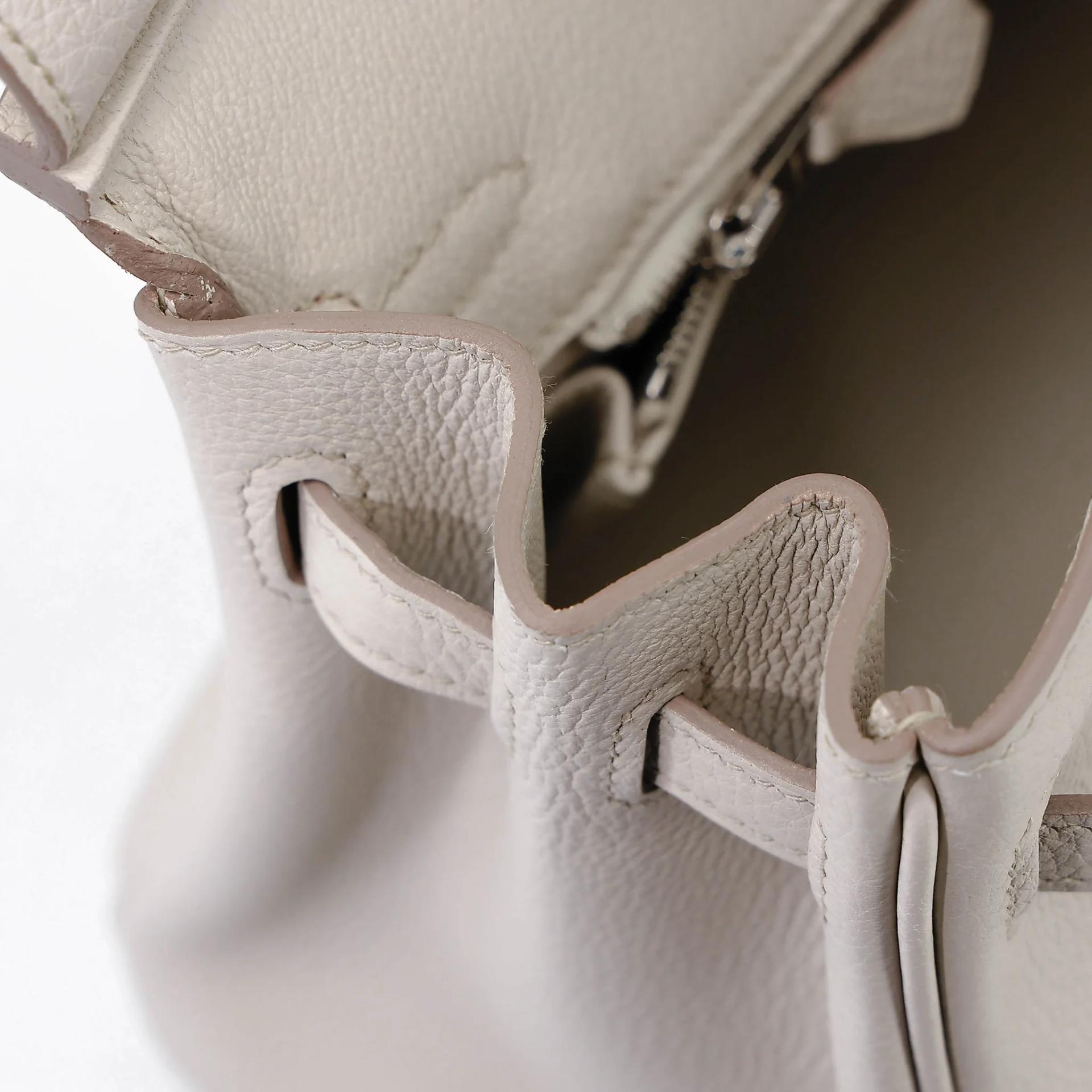Brand New ( Rank N ) HERMÈS Birkin 25 Beton (8L) Togo Palladium hardware K (2025) - 14