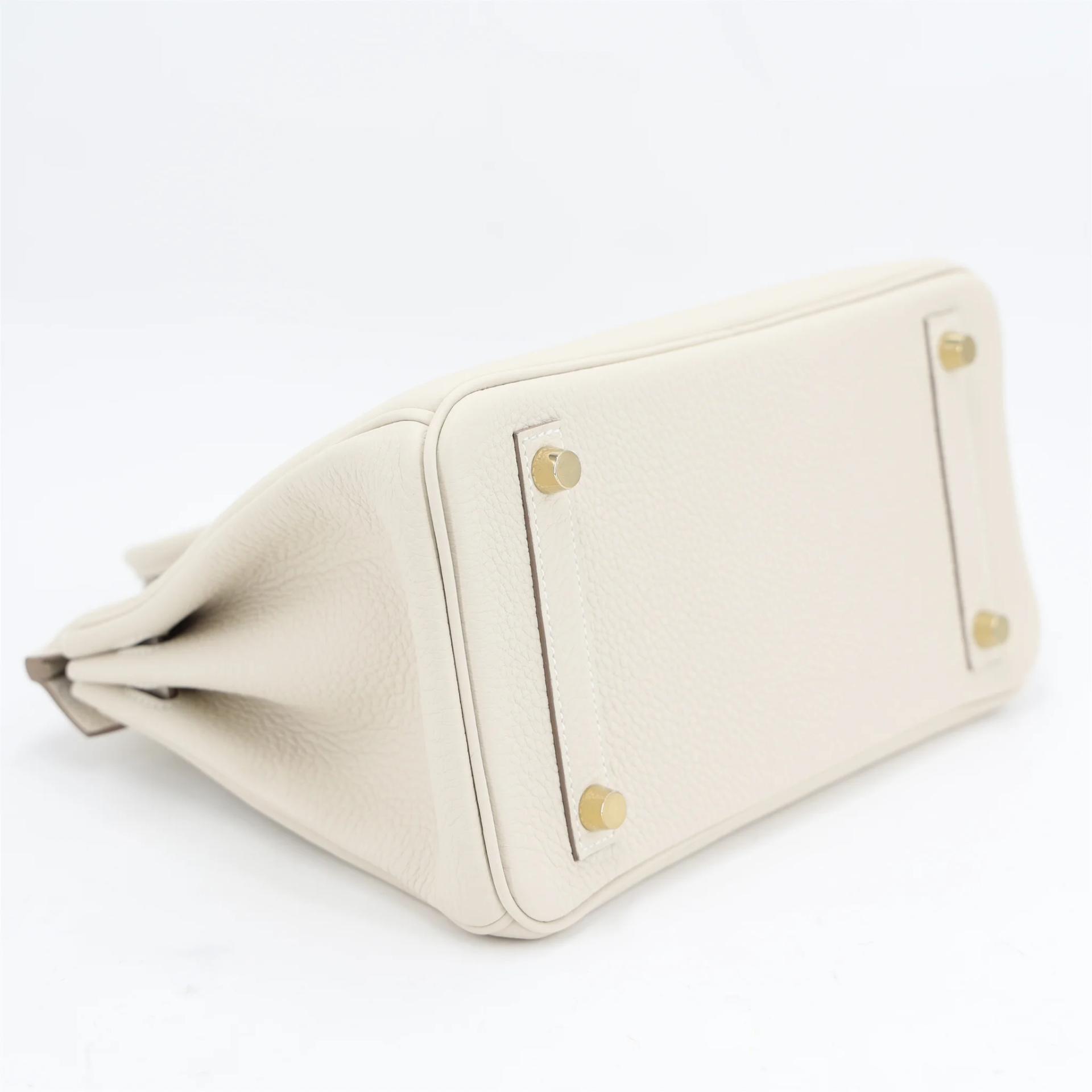 Brand New ( Rank N ) HERMÈS Birkin 25 Craie (10) Togo Gold hardware G (2026) - 6