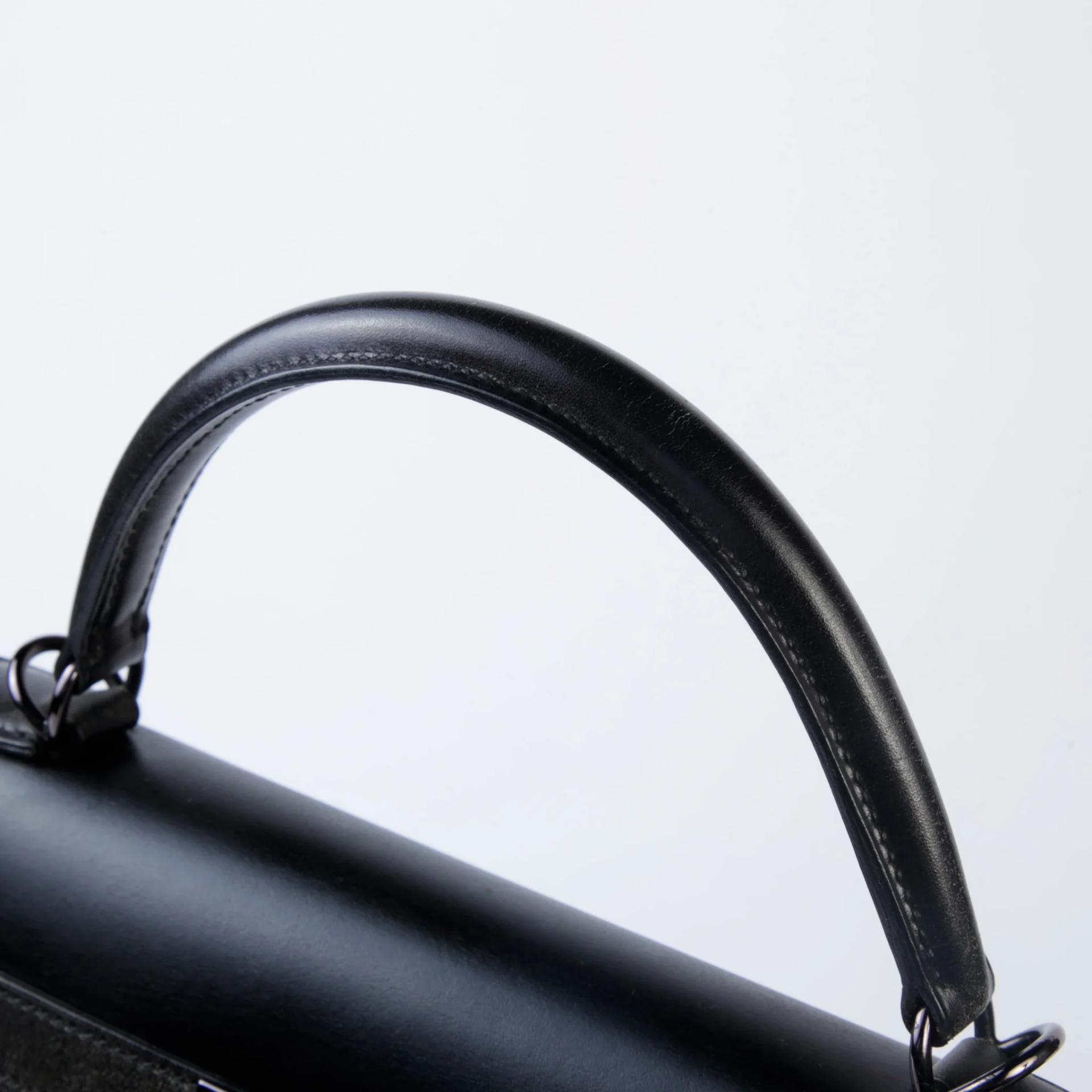 A美品 HERMÈS 愛馬仕 Kelly 32 外縫 Box Moon Light 89 黑色 Noir (Black) Box牛皮 烏金扣 □D刻 2000年 - 3