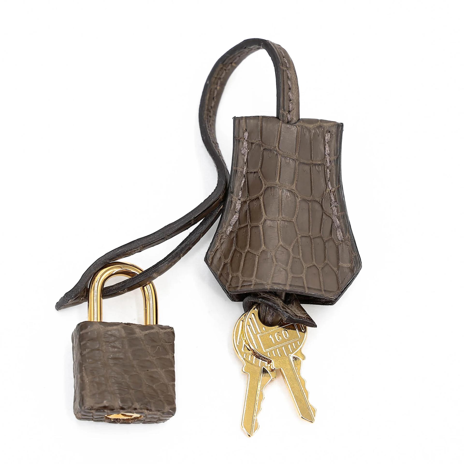 ランク NS 未使用品 HERMÈS エルメス バーキン25 グレーエレファント (8C) クロコダイル ポロサス マット ゴールド金具 Z刻印 (2021) - 17