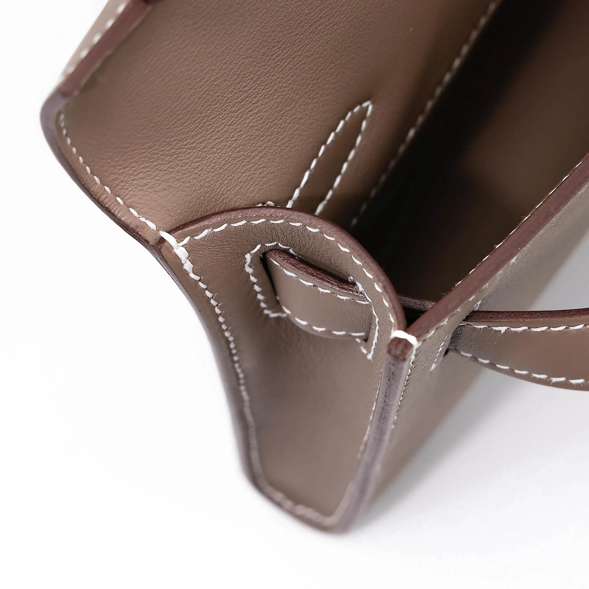 Brand New ( Rank N ) HERMÈS Kelly Cut Etoupe (18) Swift Palladium hardware G (2026) - 18