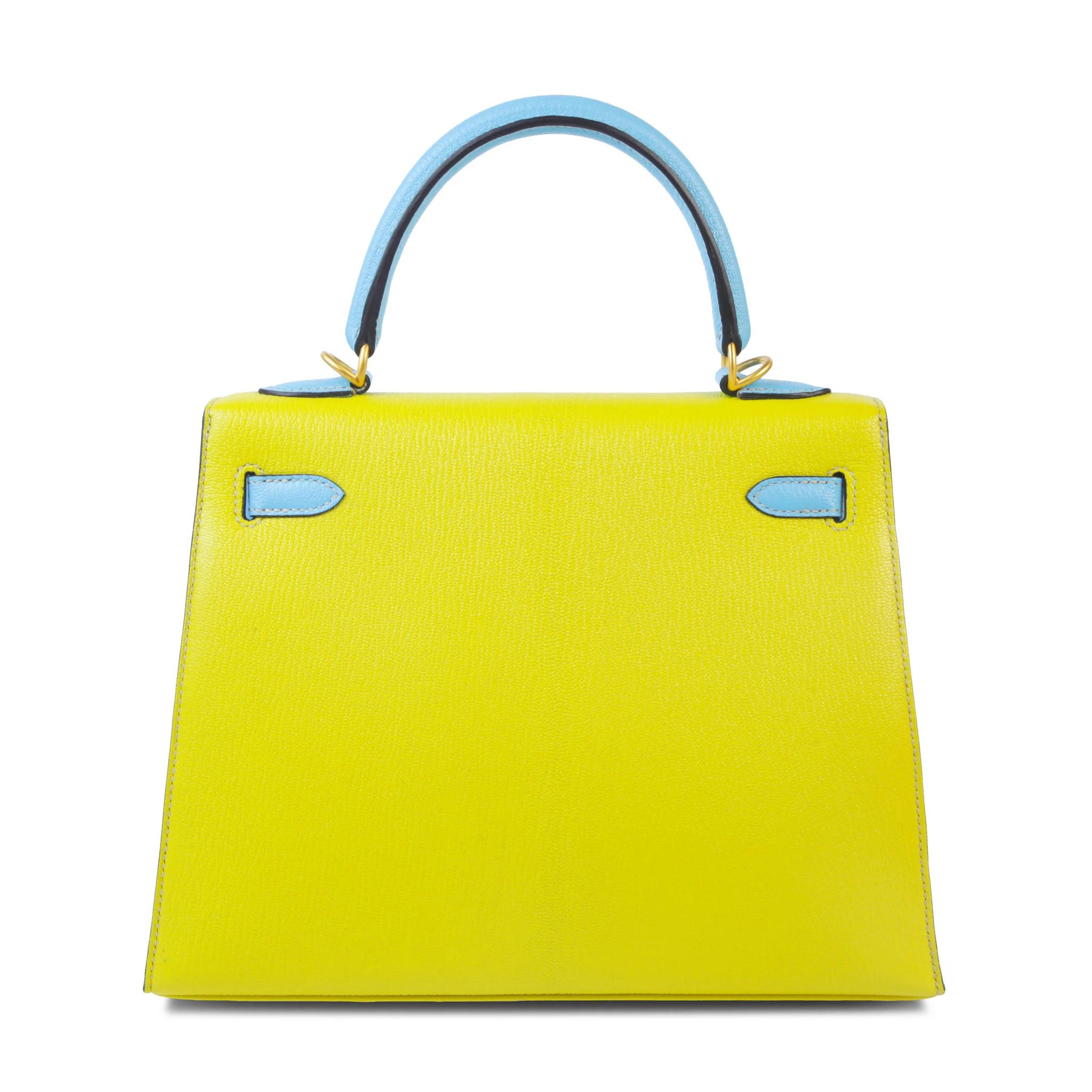 Kelly 25 Sellier Celeste (7N) Lime (9R)
