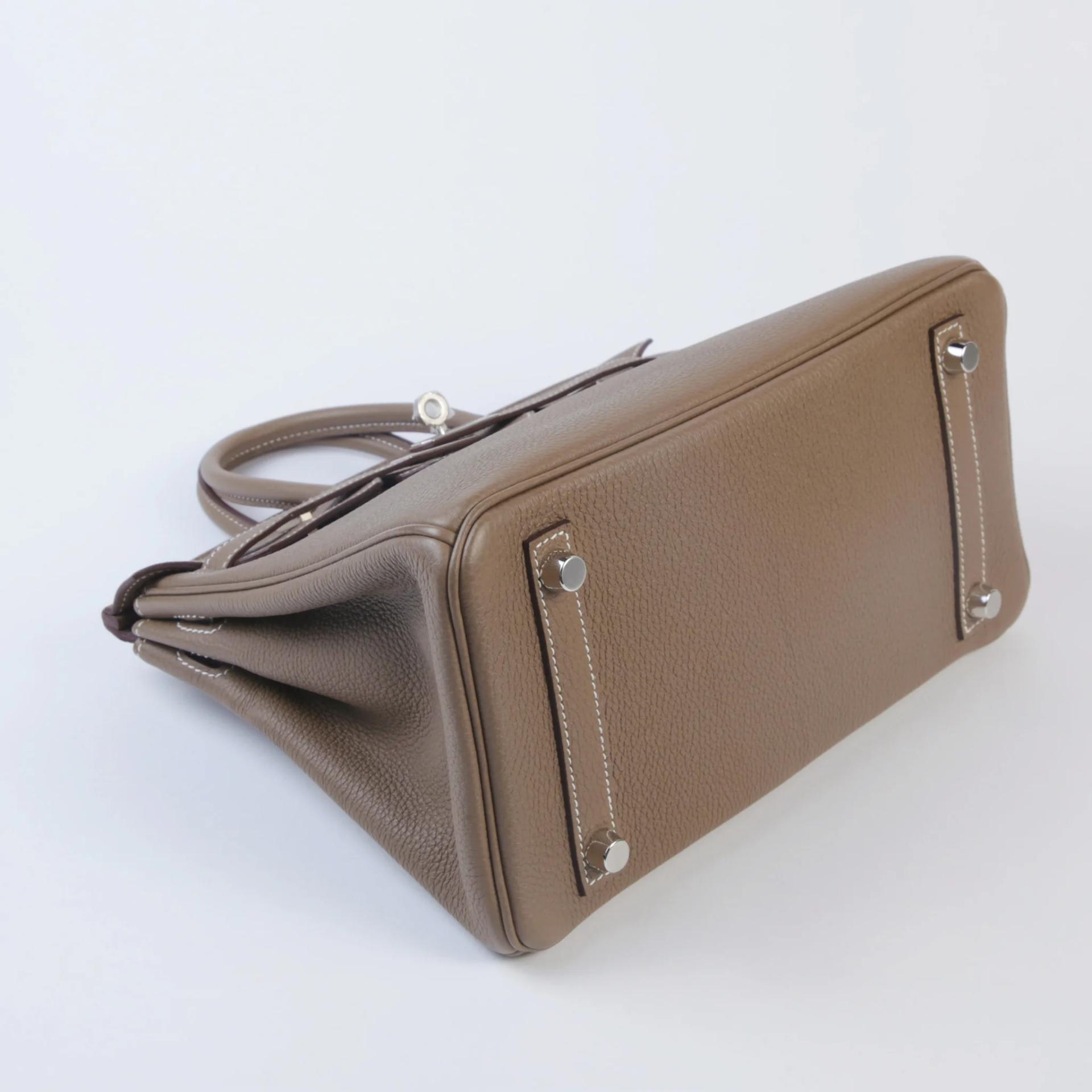 Unused ( Rank NS ) HERMÈS Birkin 25 Etoupe (18) Togo Palladium hardware U (2022) - 4