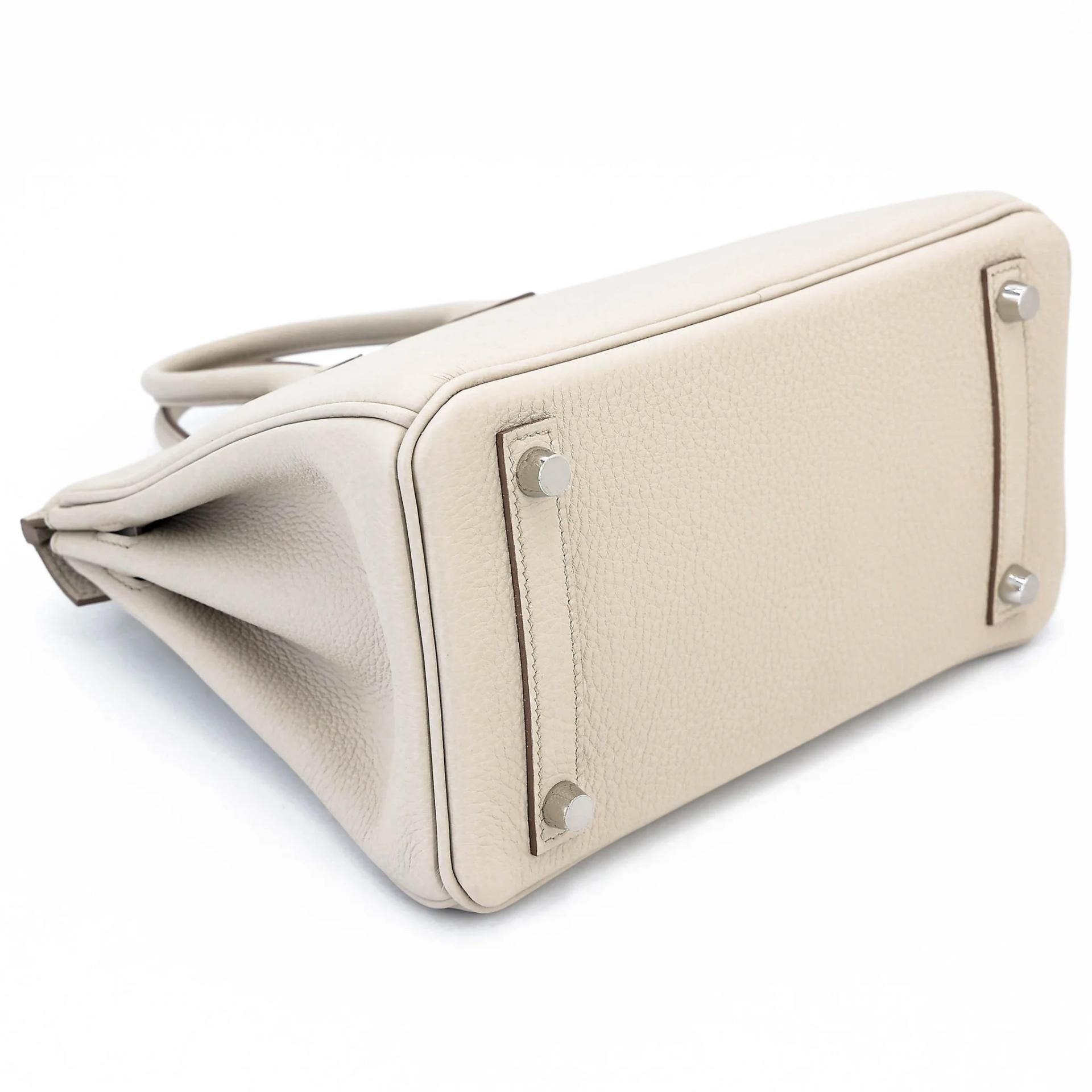Brand New ( Rank N ) HERMÈS Birkin 25 Beton (8L) Togo Palladium hardware K (2025) - 7