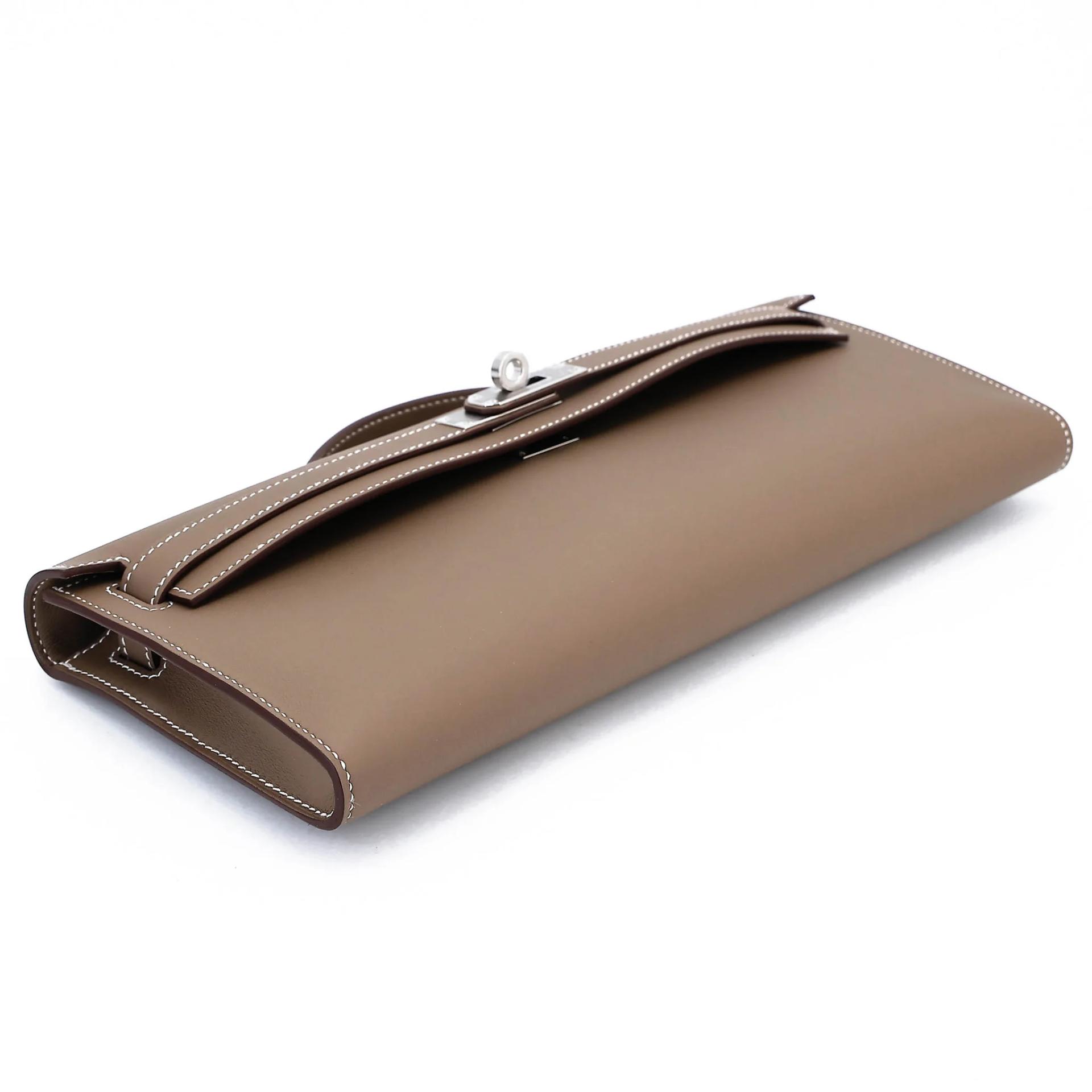Brand New ( Rank N ) HERMÈS Kelly Cut Etoupe (18) Swift Palladium hardware G (2026) - 6