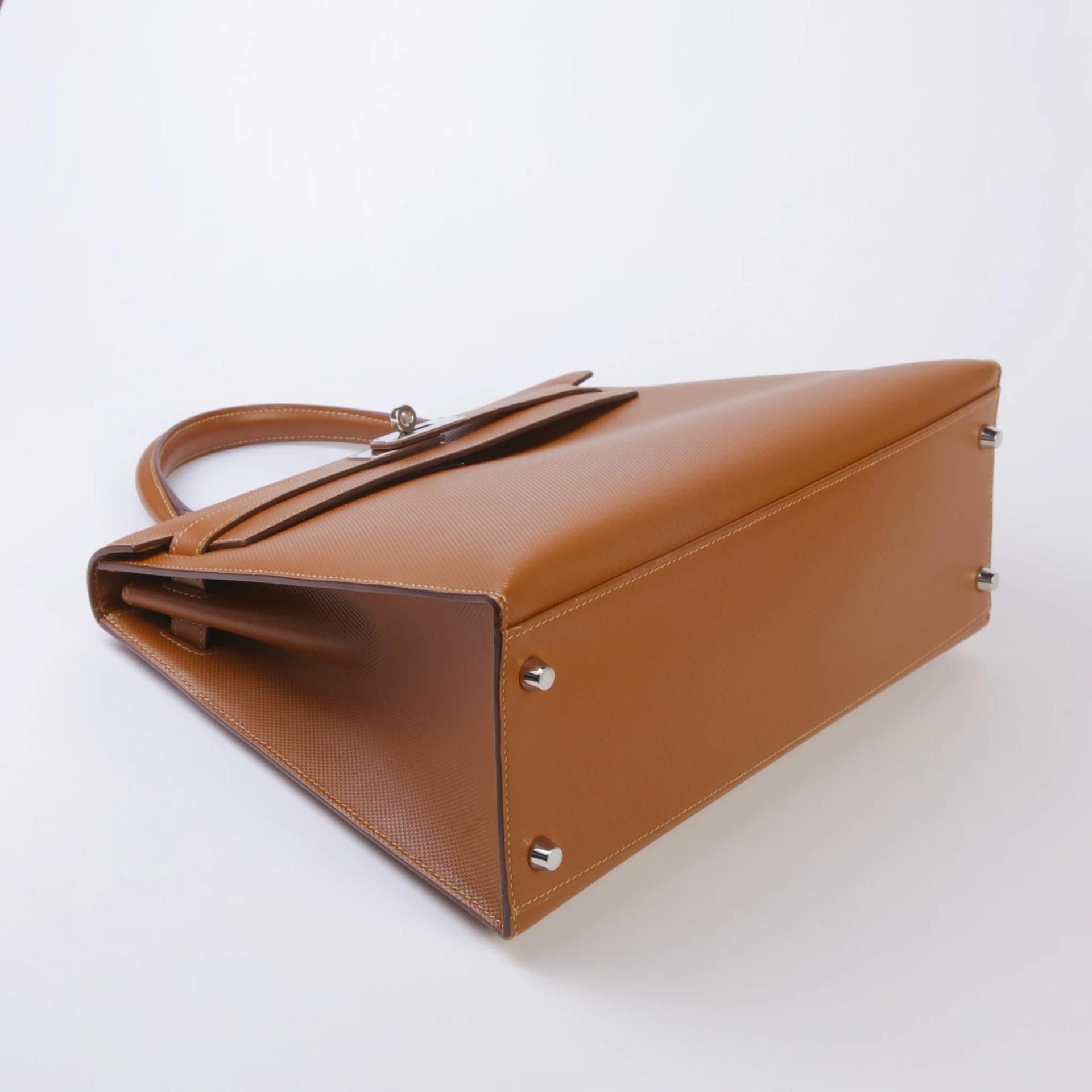 ランク A HERMÈS エルメス ケリー32 セリエ シガール (4L) グランアッシュ シルバー金具 □Q刻印 (2013) - 4