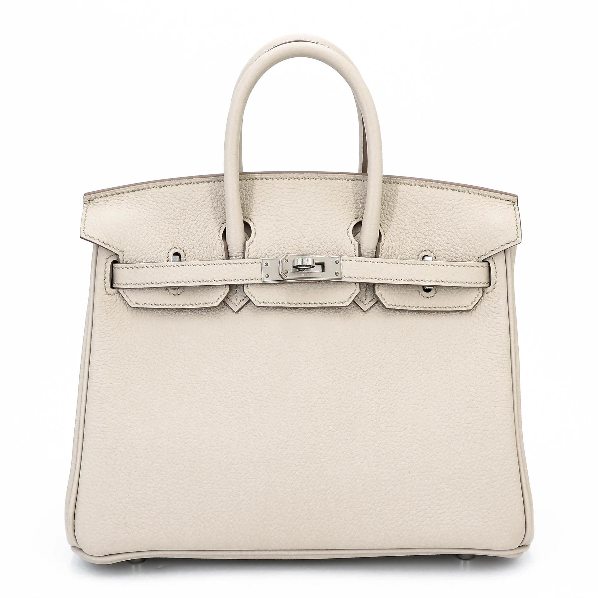 Brand New ( Rank N ) HERMÈS Birkin 25 Beton (8L) Togo Palladium hardware K (2025) - 1