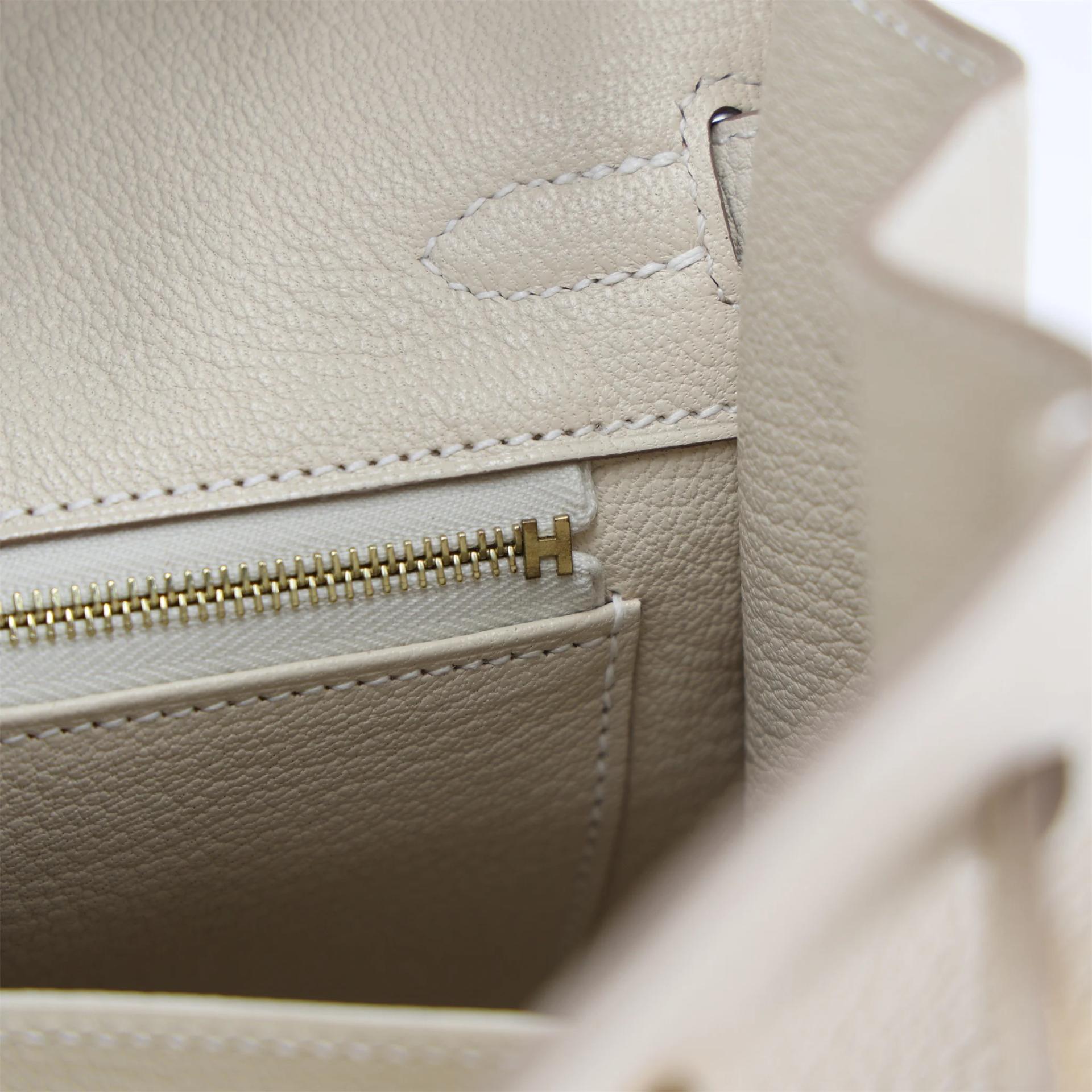 Brand New ( Rank N ) HERMÈS Birkin 25 Craie (10) Togo Gold hardware G (2026) - 14