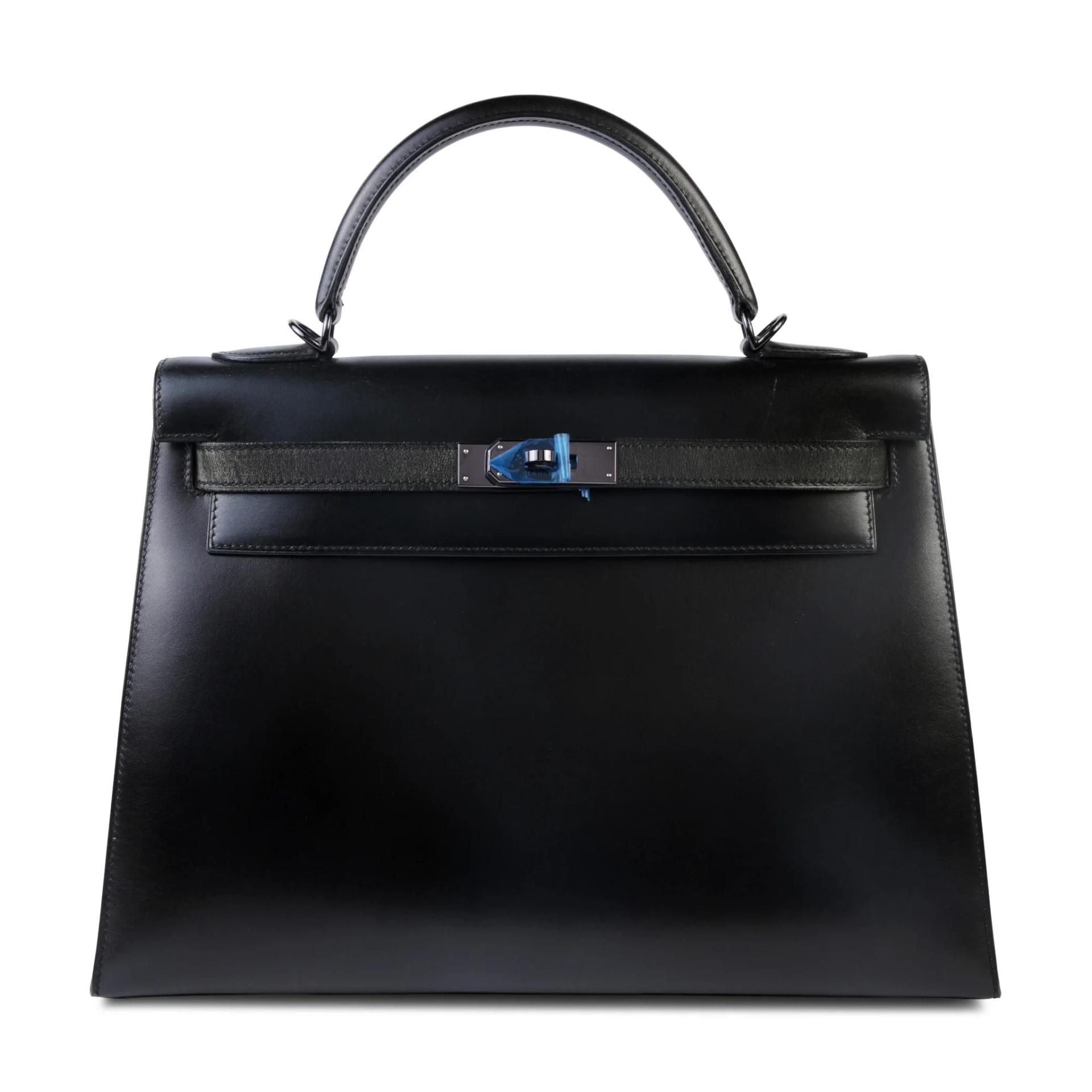 A美品 HERMÈS 愛馬仕 Kelly 32 外縫 Box Moon Light 89 黑色 Noir (Black) Box牛皮 烏金扣 □D刻 2000年 - 1