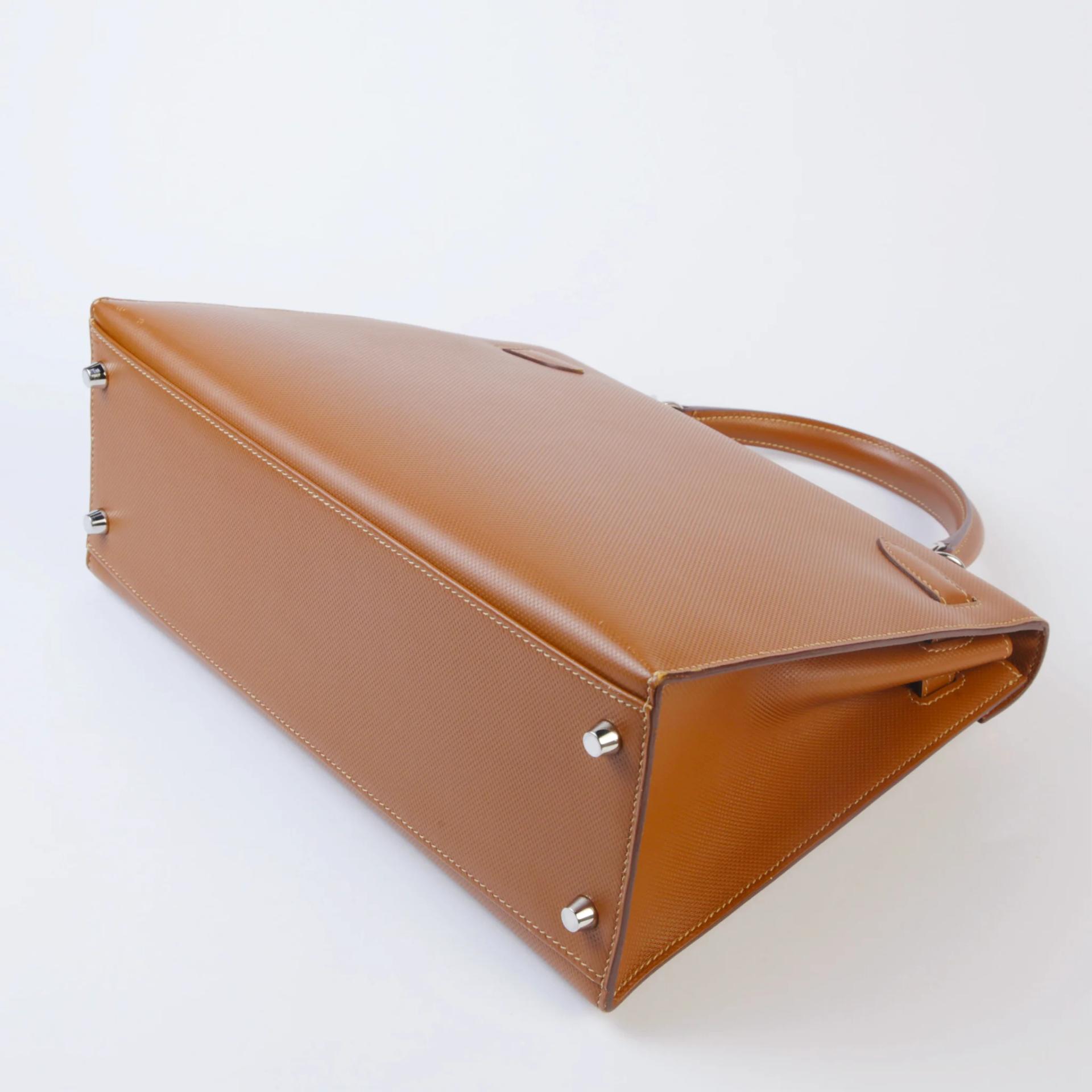 ランク A HERMÈS エルメス ケリー32 セリエ シガール (4L) グランアッシュ シルバー金具 □Q刻印 (2013) - 7