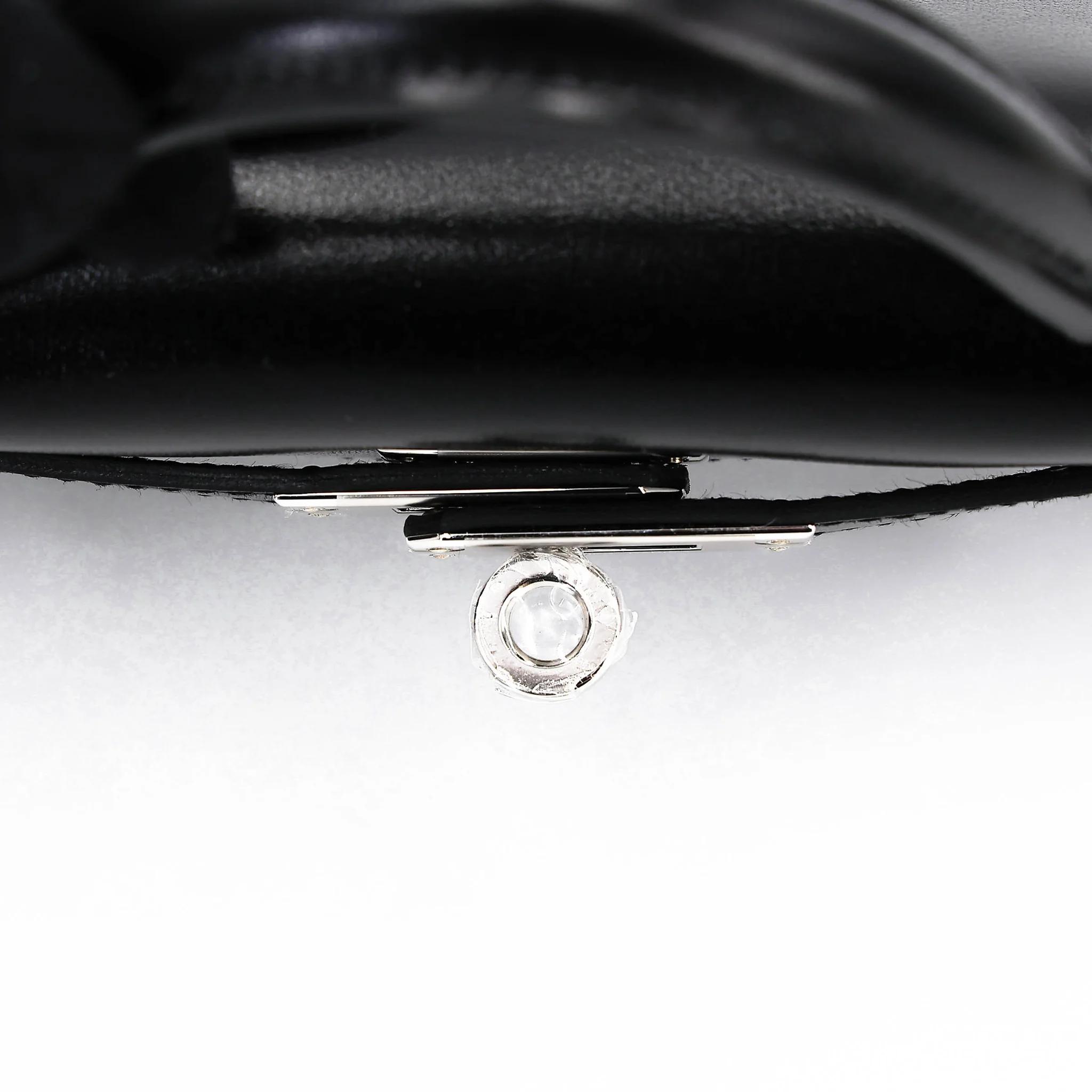 Brand New ( Rank N ) HERMÈS Mini Kelly II Noir (89) Box-calf Palladium hardware G (2026) - 9