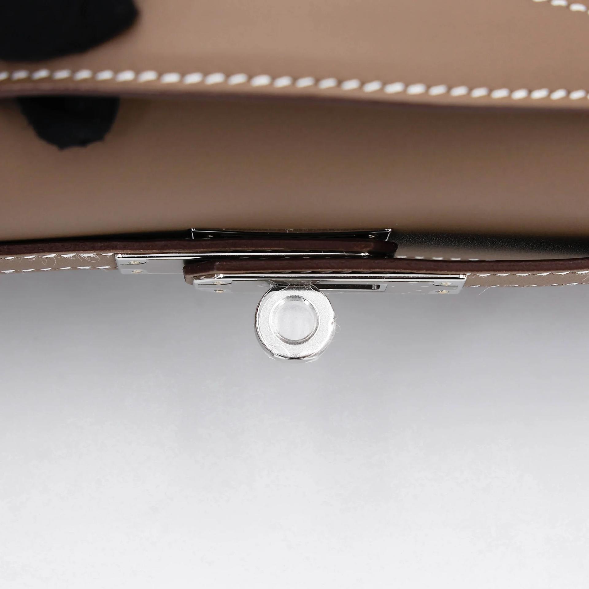 Brand New ( Rank N ) HERMÈS Kelly Cut Etoupe (18) Swift Palladium hardware G (2026) - 10