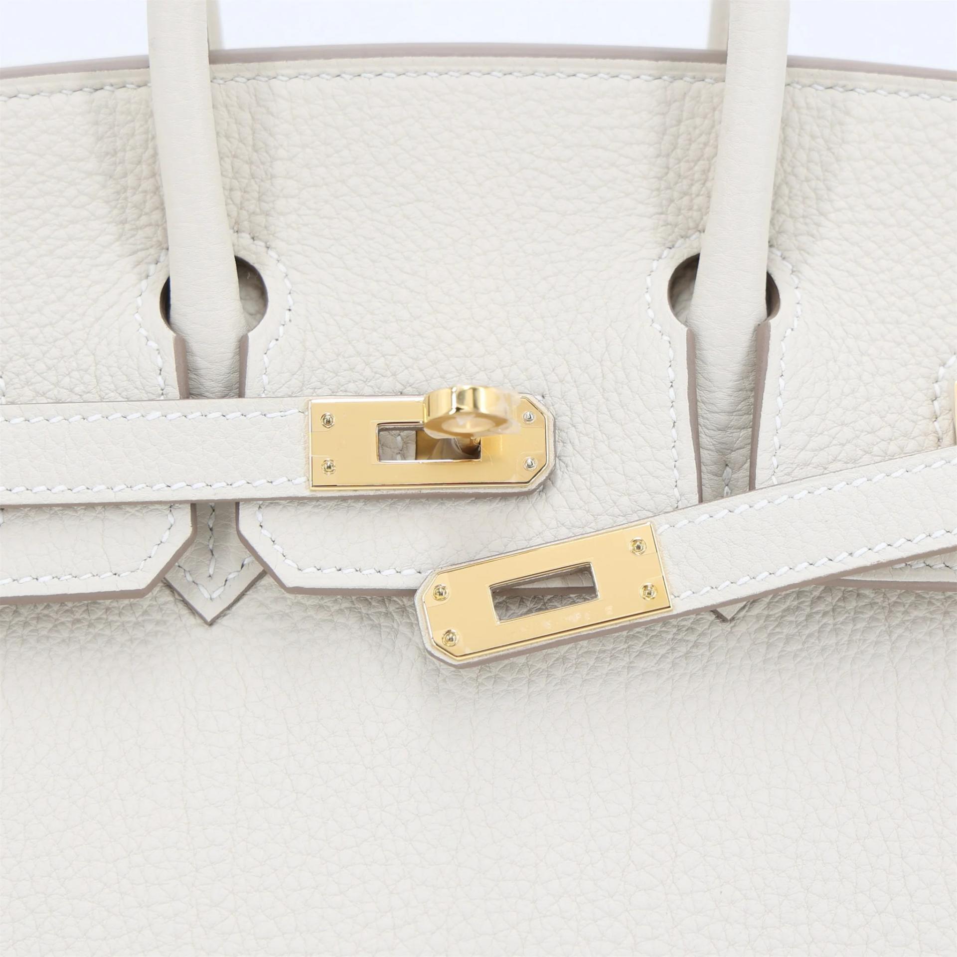 Brand New ( Rank N ) HERMÈS Birkin 25 Craie (10) Togo Gold hardware G (2026) - 8