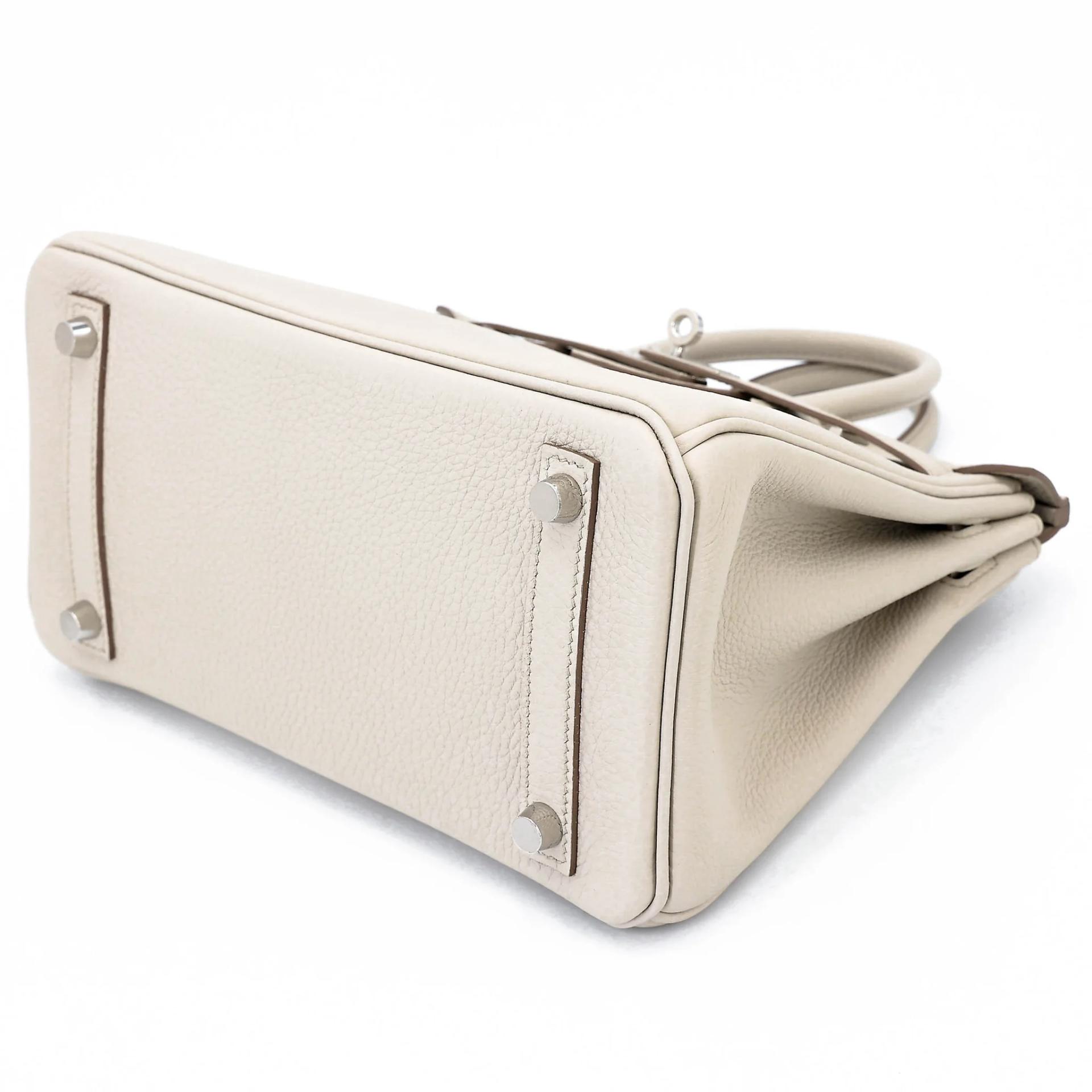 Brand New ( Rank N ) HERMÈS Birkin 25 Beton (8L) Togo Palladium hardware K (2025) - 4