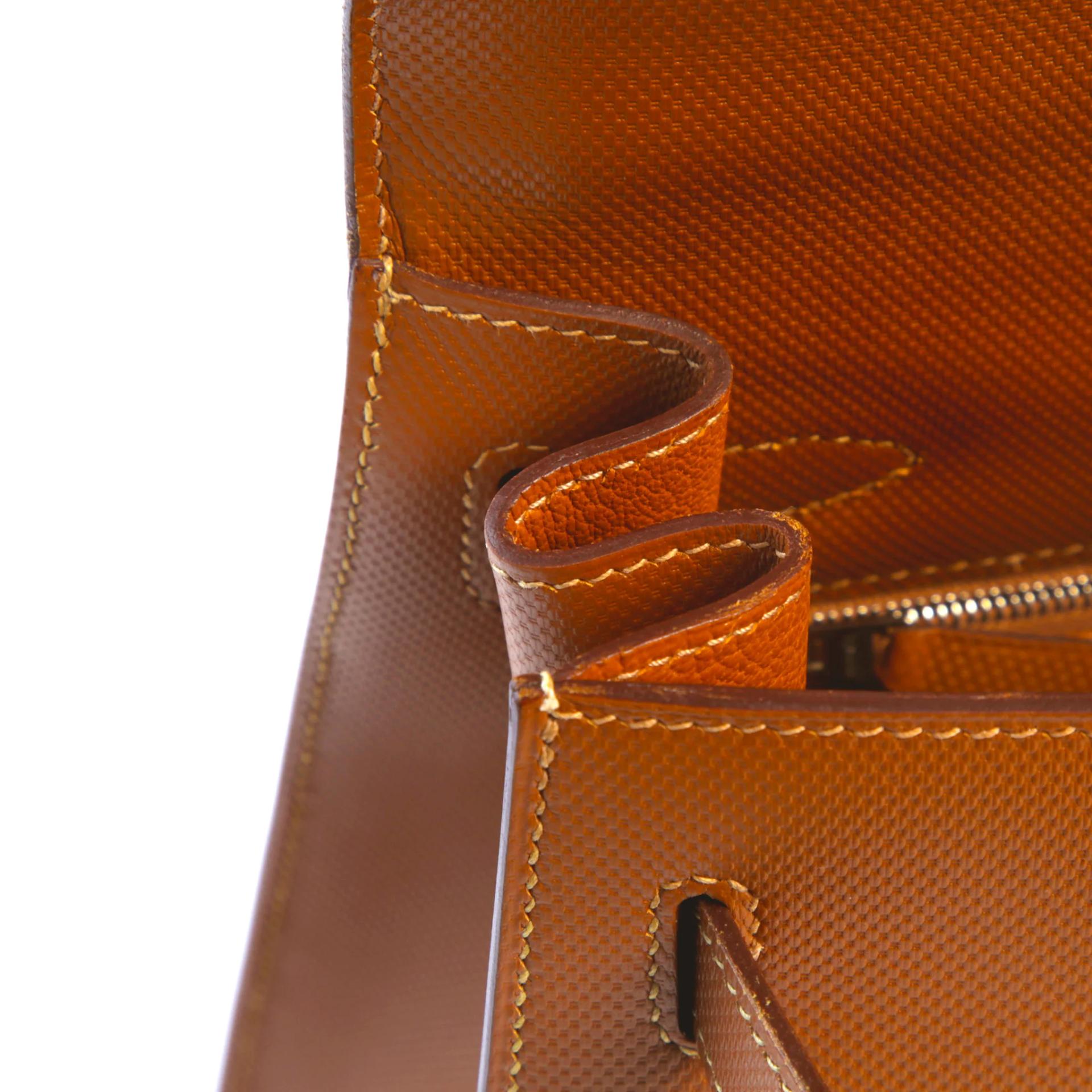 ランク A HERMÈS エルメス ケリー32 セリエ シガール (4L) グランアッシュ シルバー金具 □Q刻印 (2013) - 13