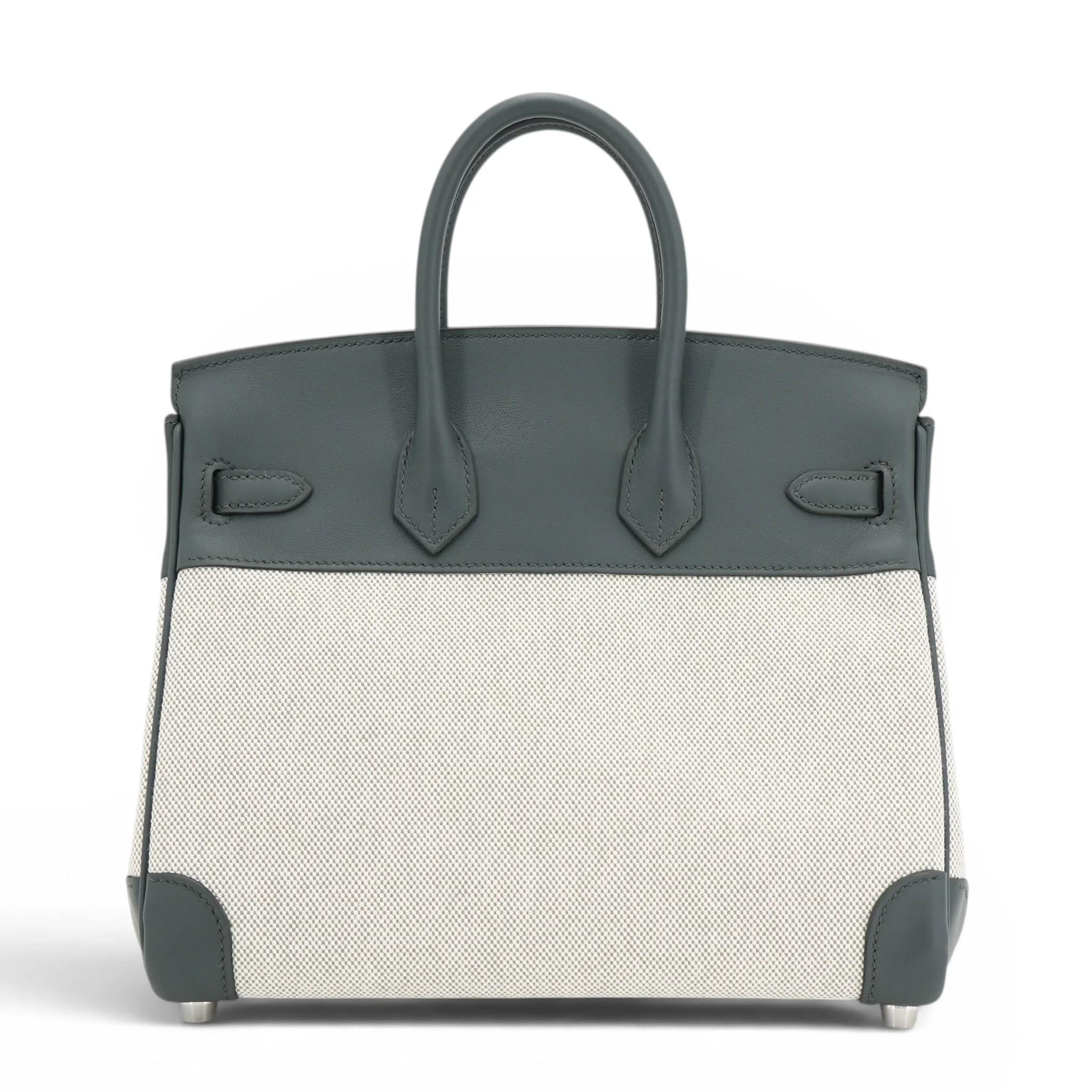 Birkin 25 Vert Mangrove (Q0) Ecru