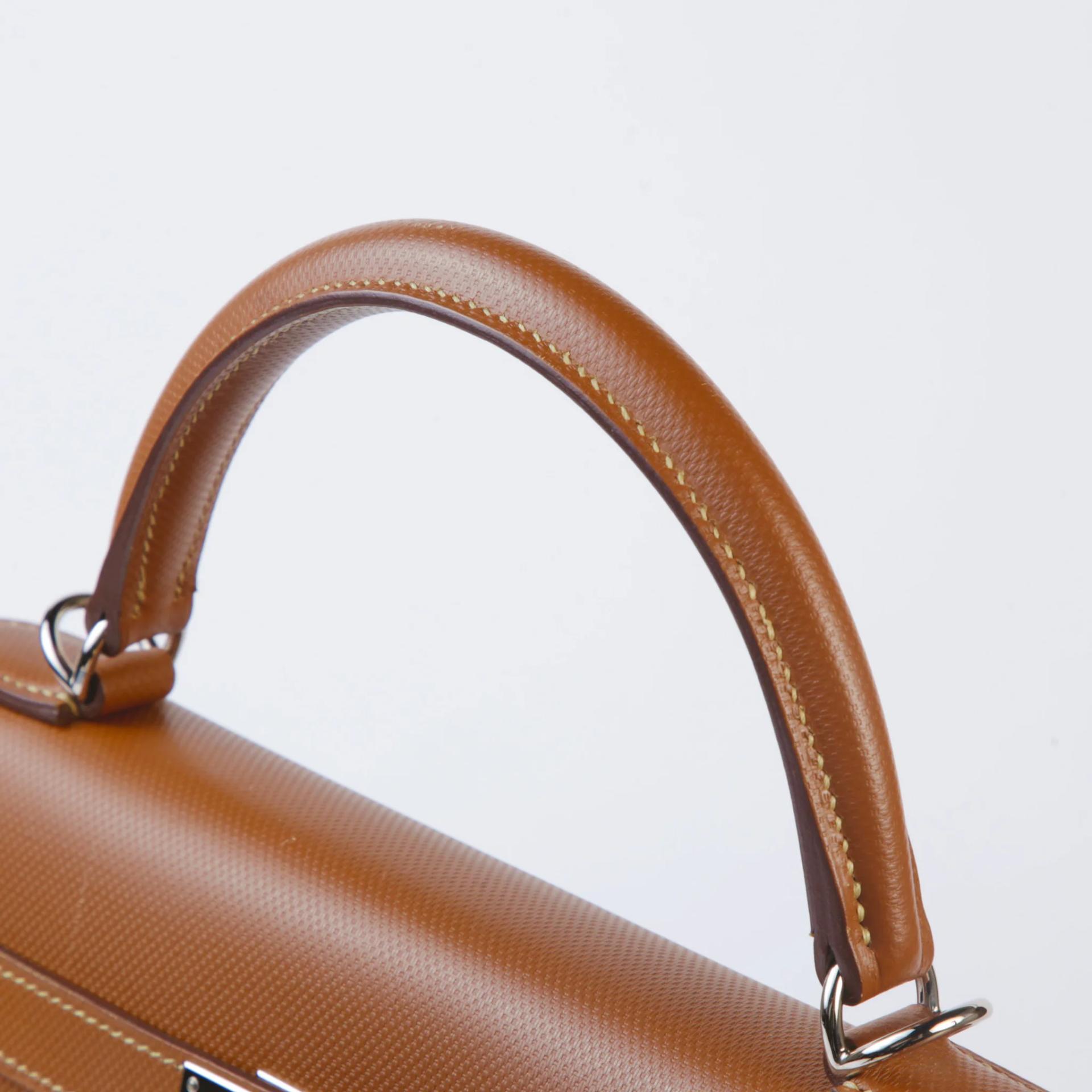 ランク A HERMÈS エルメス ケリー32 セリエ シガール (4L) グランアッシュ シルバー金具 □Q刻印 (2013) - 3
