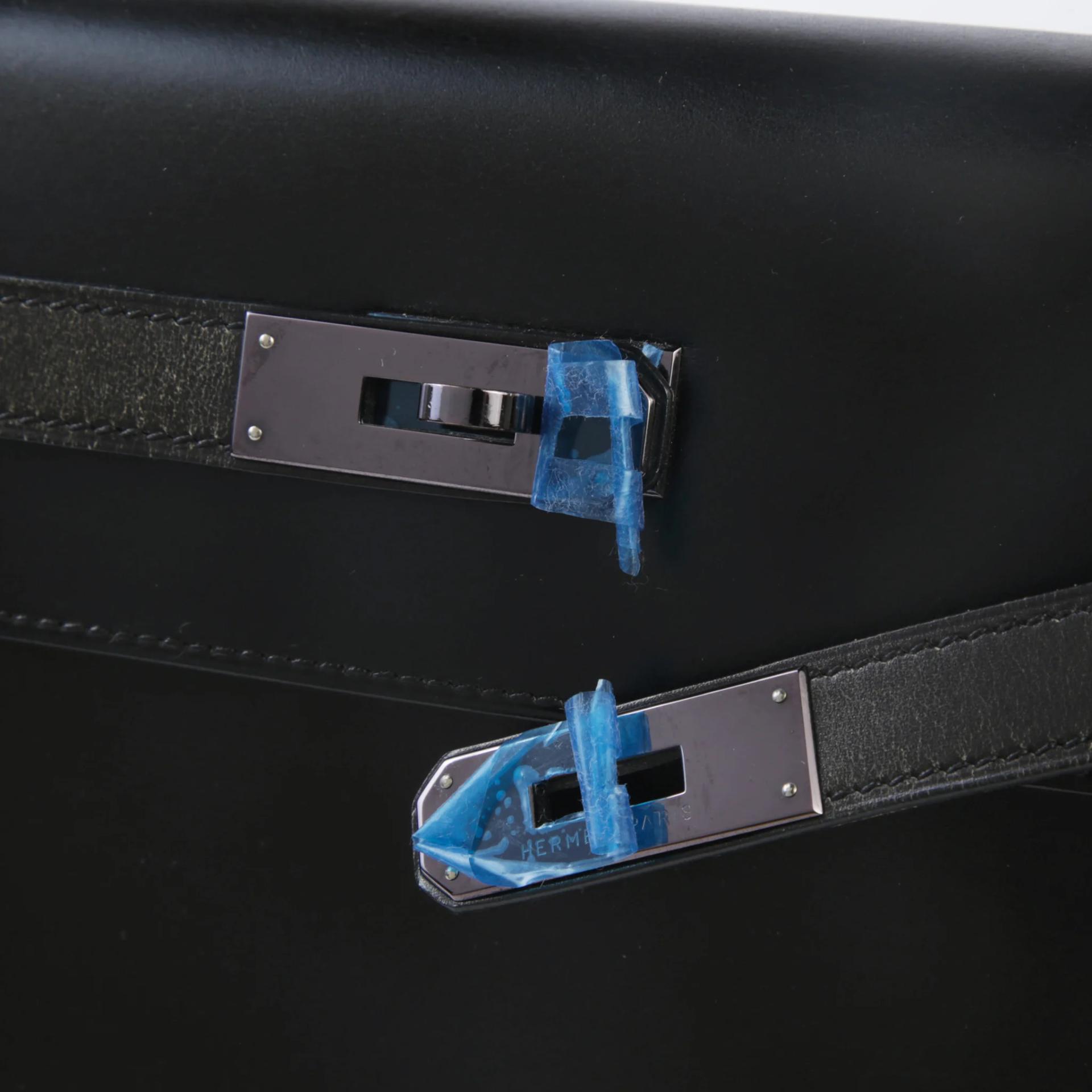 A美品 HERMÈS 愛馬仕 Kelly 32 外縫 Box Moon Light 89 黑色 Noir (Black) Box牛皮 烏金扣 □D刻 2000年 - 8