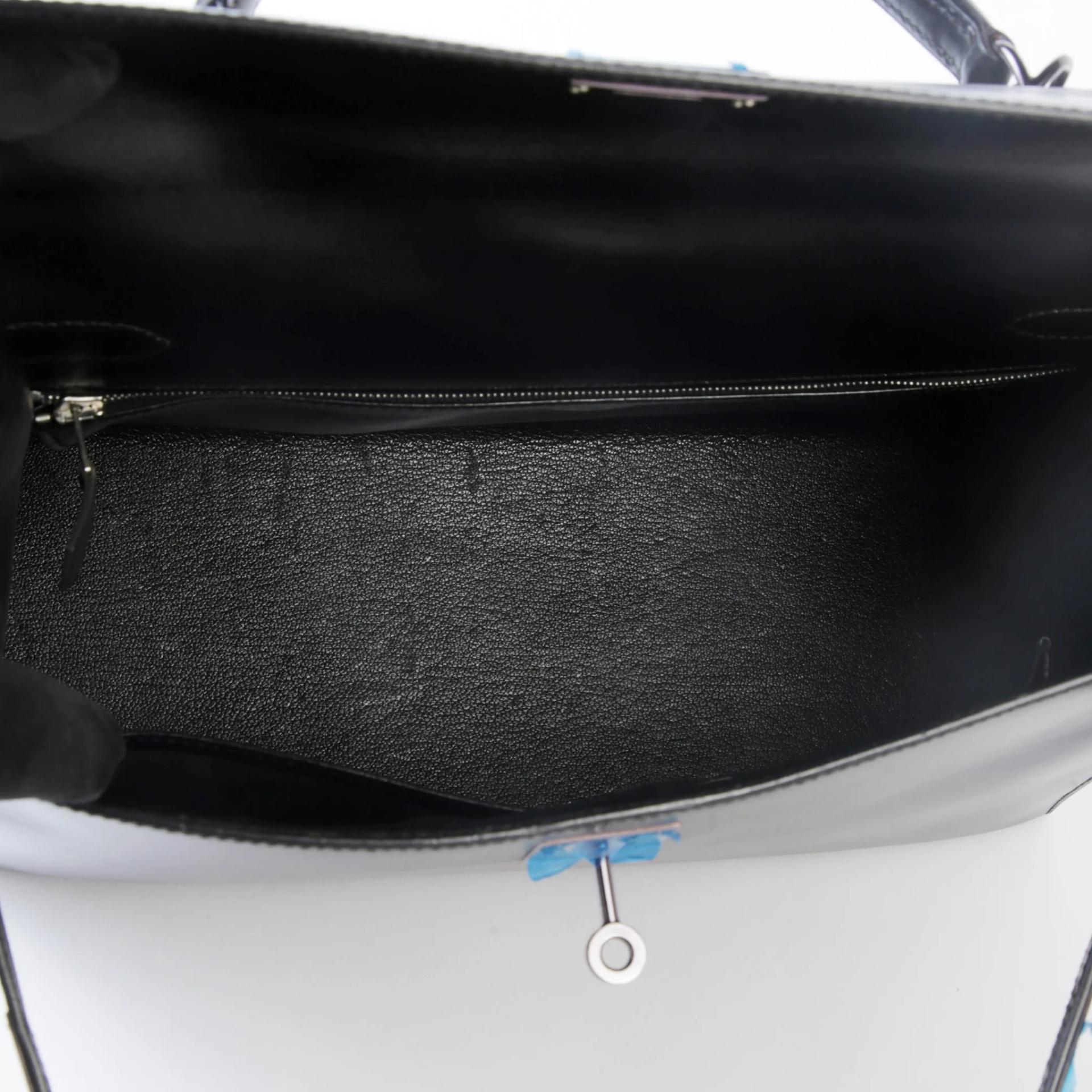 A美品 HERMÈS 愛馬仕 Kelly 32 外縫 Box Moon Light 89 黑色 Noir (Black) Box牛皮 烏金扣 □D刻 2000年 - 10