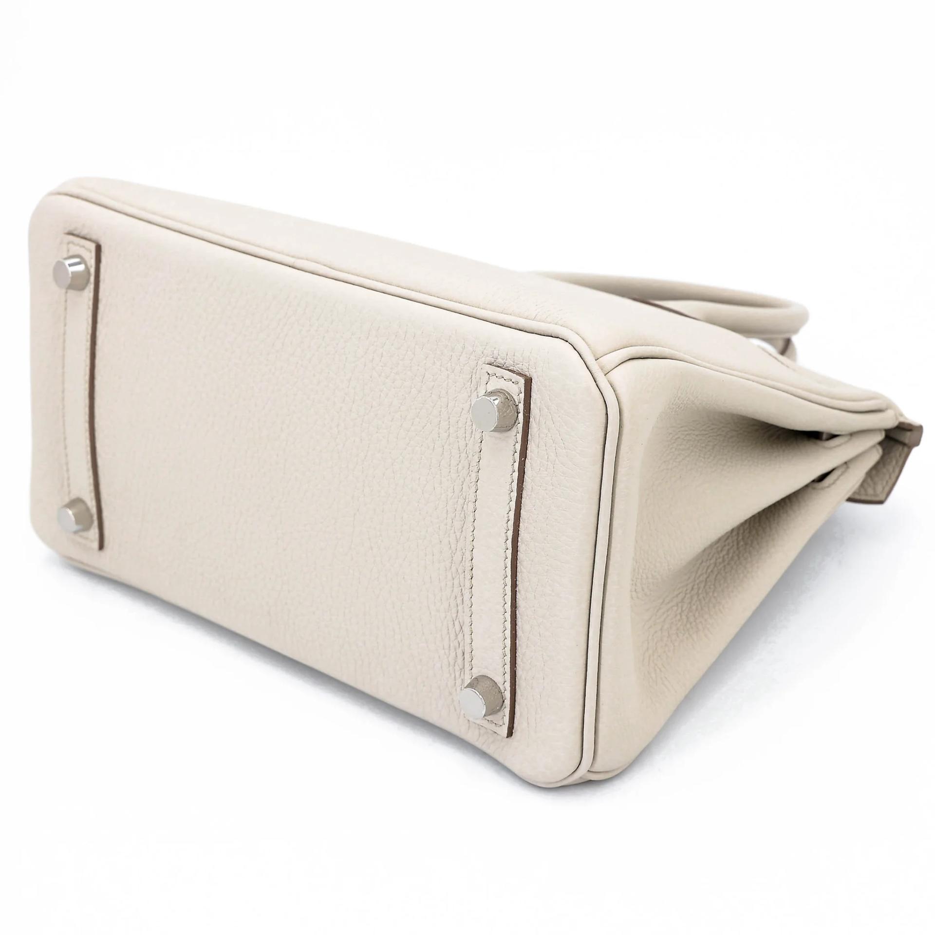 Brand New ( Rank N ) HERMÈS Birkin 25 Beton (8L) Togo Palladium hardware K (2025) - 6
