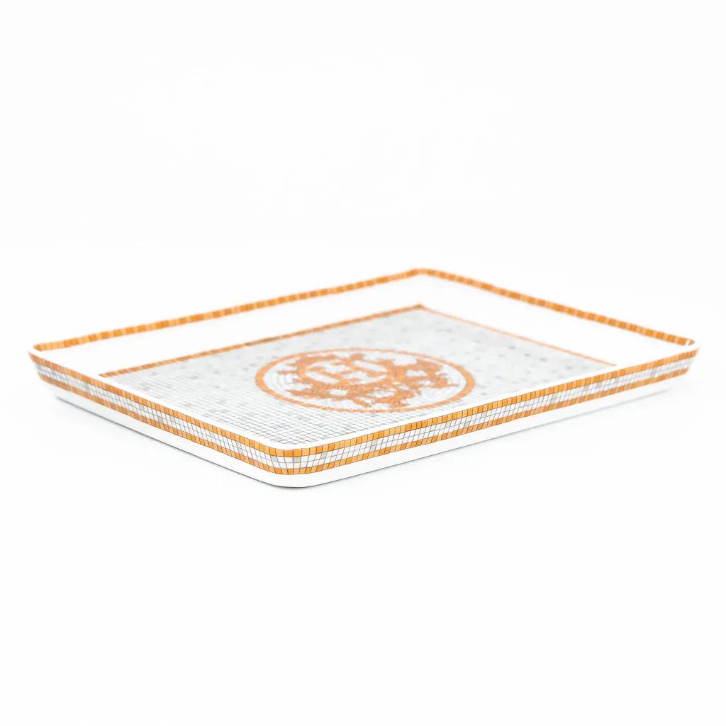 Mosaique au 24 gold tray, small model White Gold