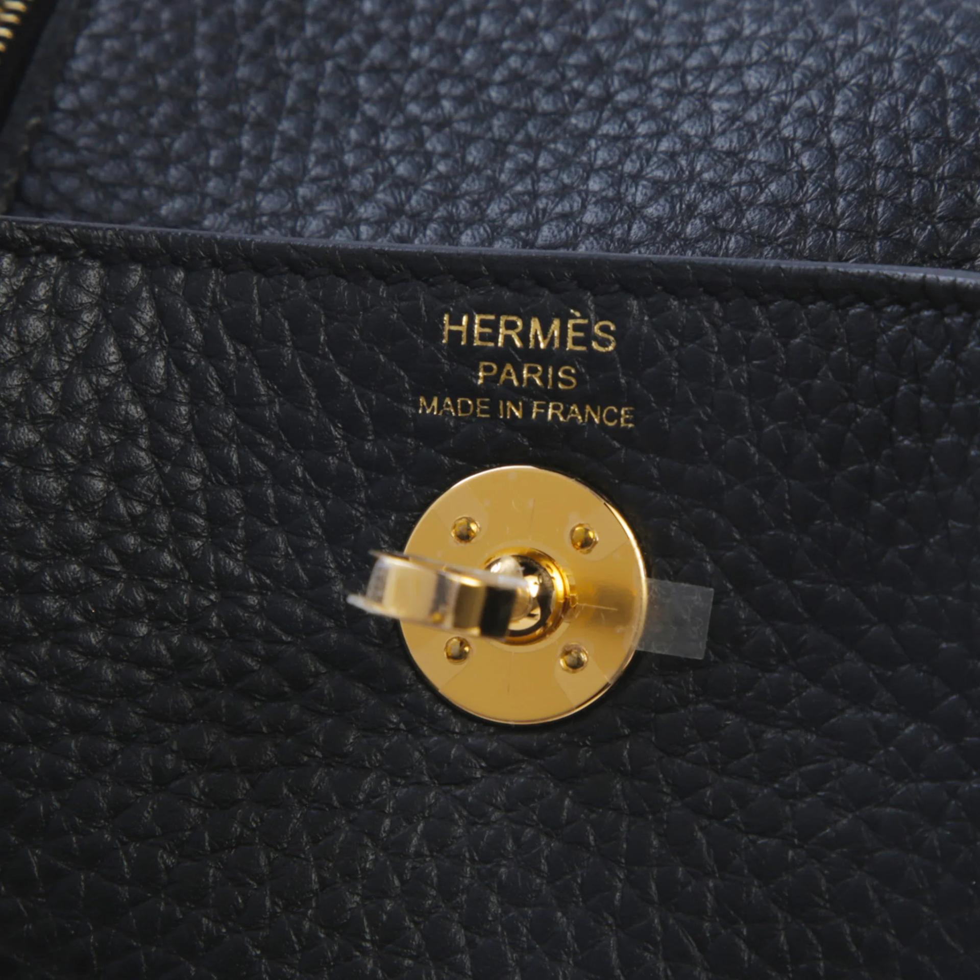 Brand New ( Rank N ) HERMÈS Mini Lindy Noir (89) Clemence Gold hardware G (2026) - 9