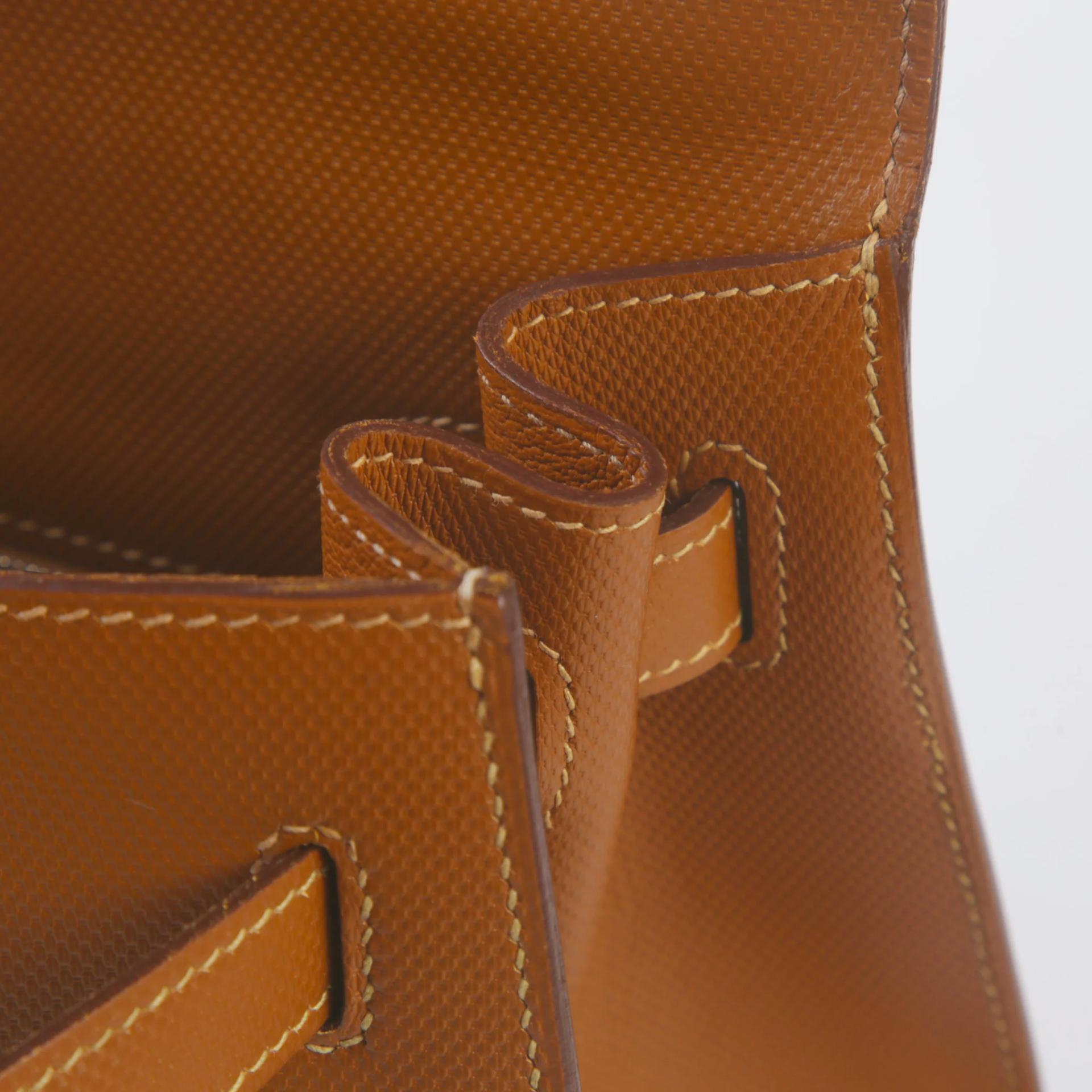 ランク A HERMÈS エルメス ケリー32 セリエ シガール (4L) グランアッシュ シルバー金具 □Q刻印 (2013) - 12