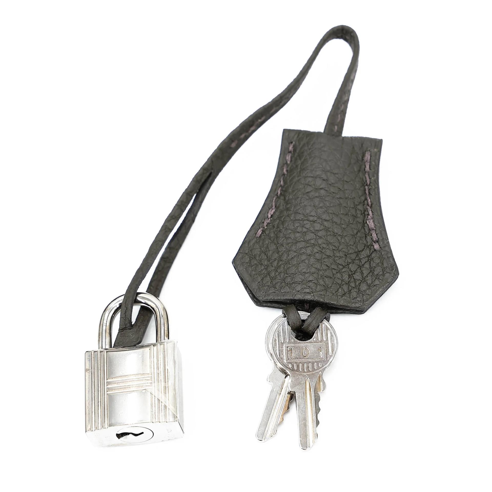 Very Good ( Rank A) HERMÈS Birkin 25 Vert de Gris (C6) Togo Palladium hardware Y (2020) - 29