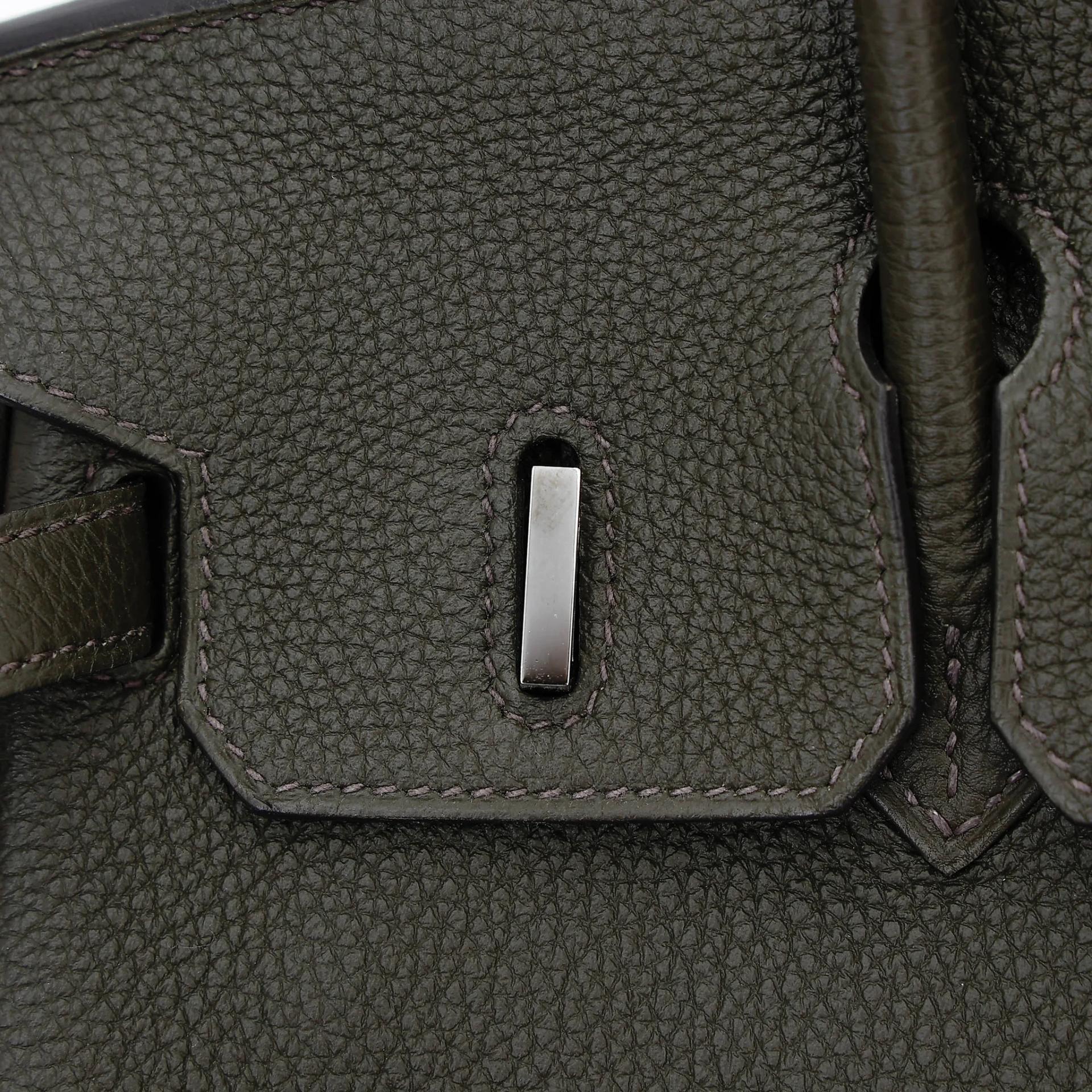 Very Good ( Rank A) HERMÈS Birkin 25 Vert de Gris (C6) Togo Palladium hardware Y (2020) - 21