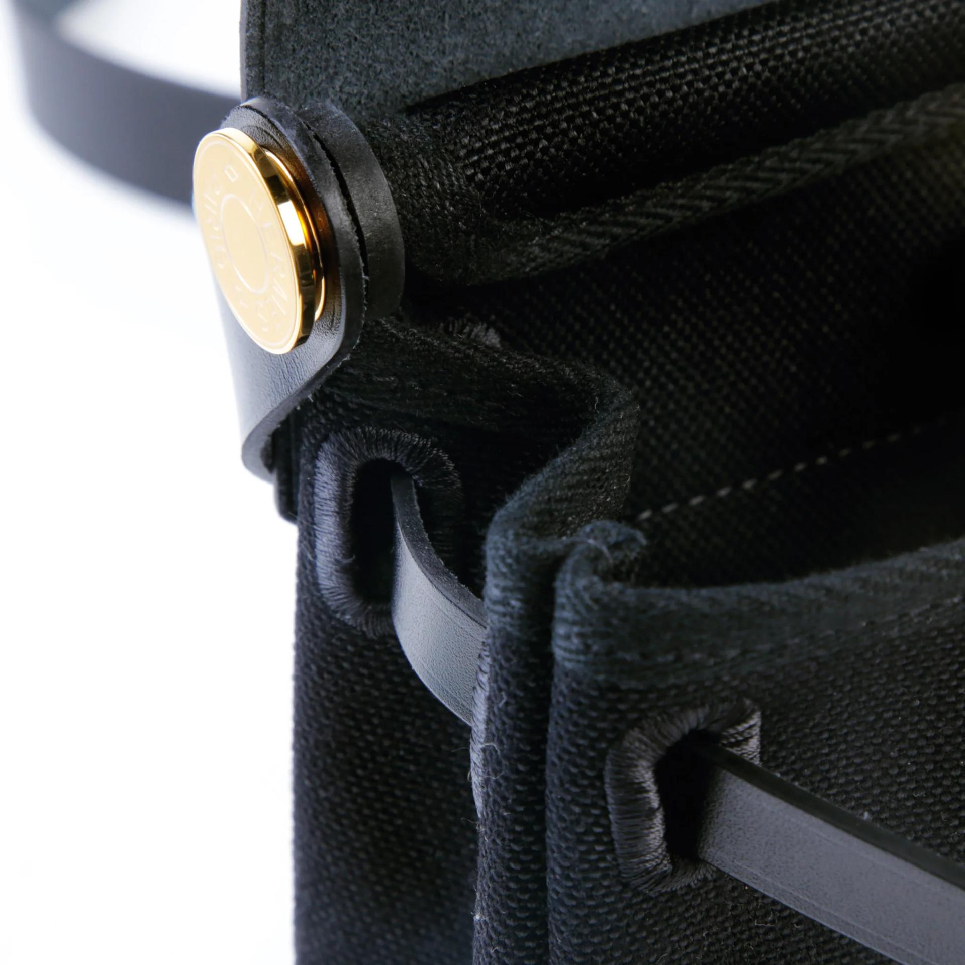 Brand New ( Rank N ) HERMÈS Herbag Zip Mini 20 Noir (89) Vache Hunter Toile H canvas Gold hardware G (2026) - 11