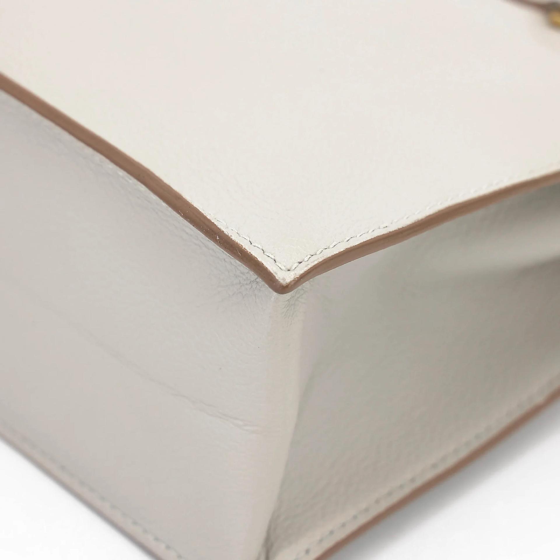 Very Good ( Rank A) HERMÈS Kelly Danse Gris Perle (80) Evercolor Gold hardware D (2019) - 9