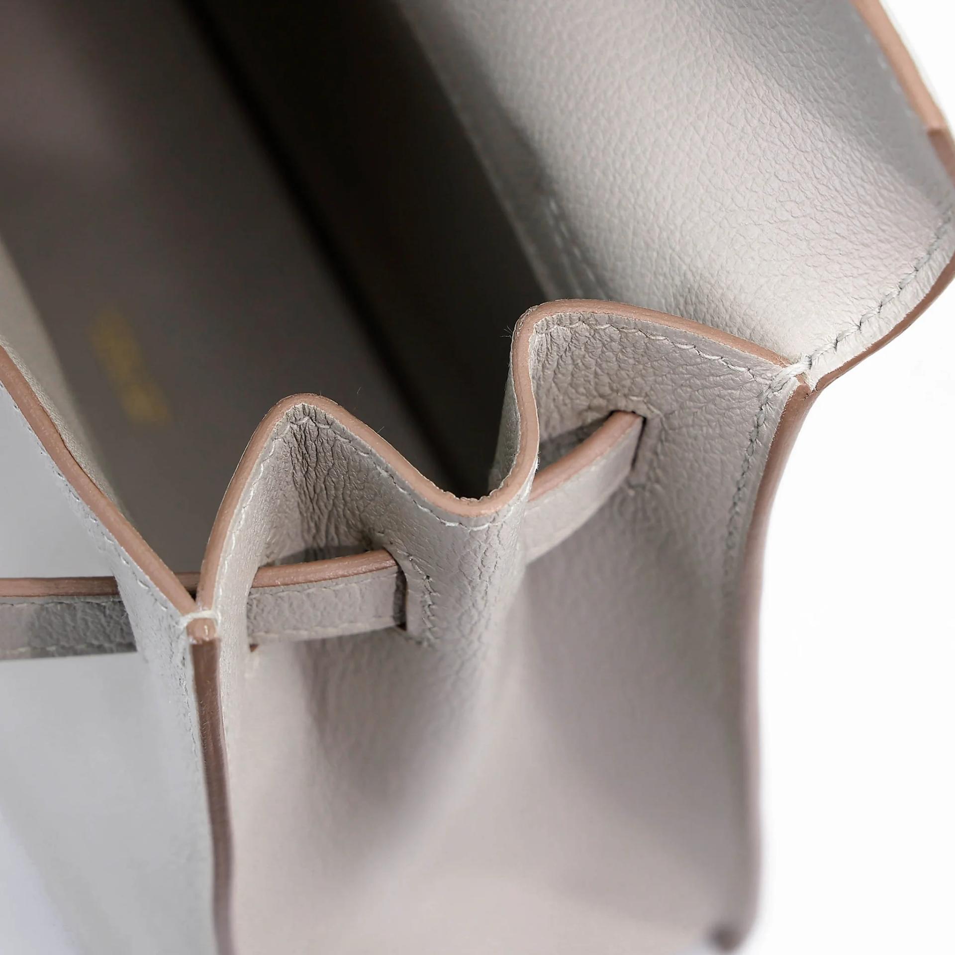 Very Good ( Rank A) HERMÈS Kelly Danse Gris Perle (80) Evercolor Gold hardware D (2019) - 19