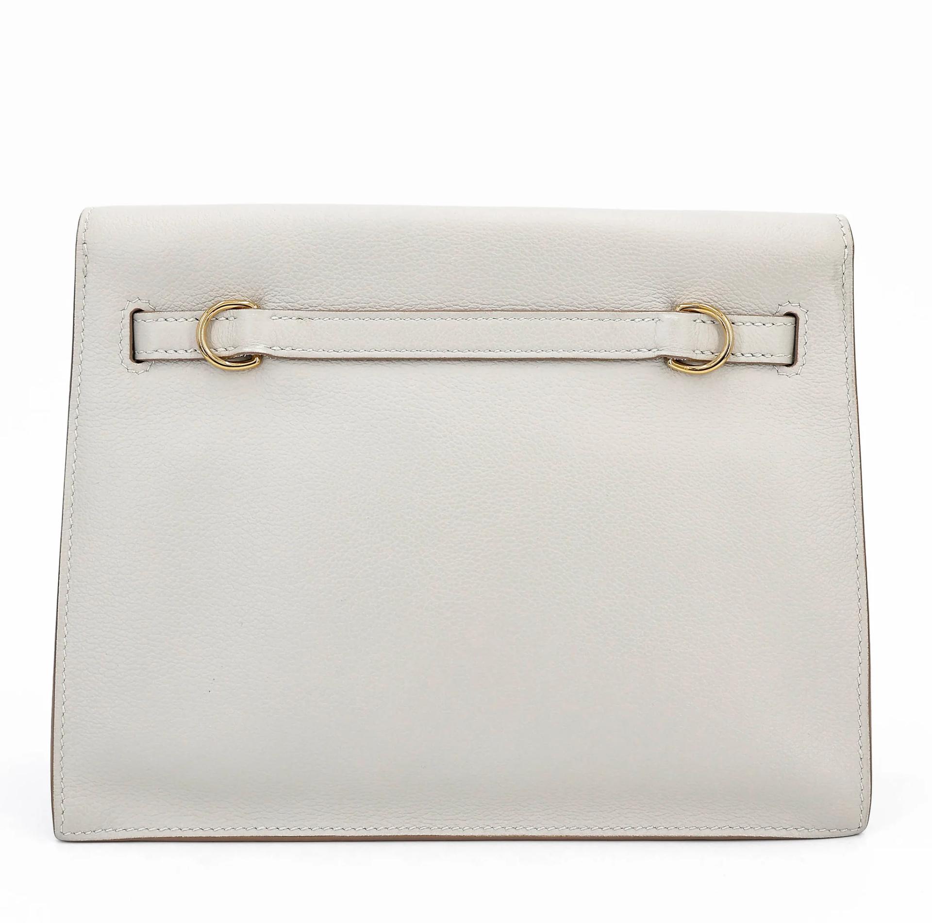 Very Good ( Rank A) HERMÈS Kelly Danse Gris Perle (80) Evercolor Gold hardware D (2019) - 2