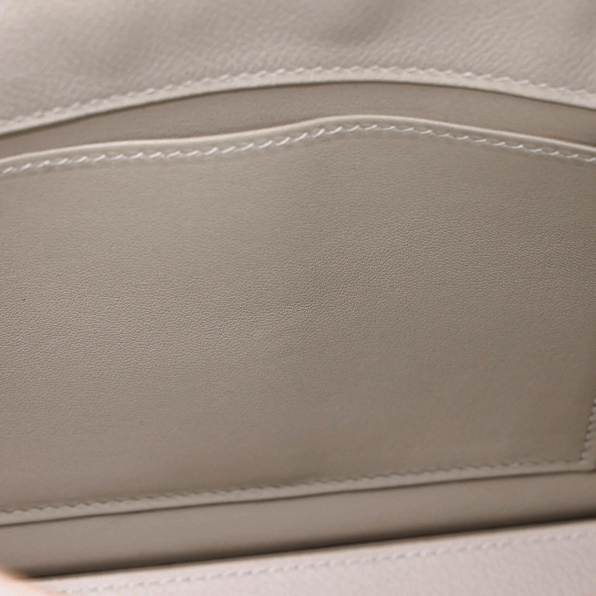 Very Good ( Rank A) HERMÈS Kelly Danse Gris Perle (80) Evercolor Gold hardware D (2019) - 21