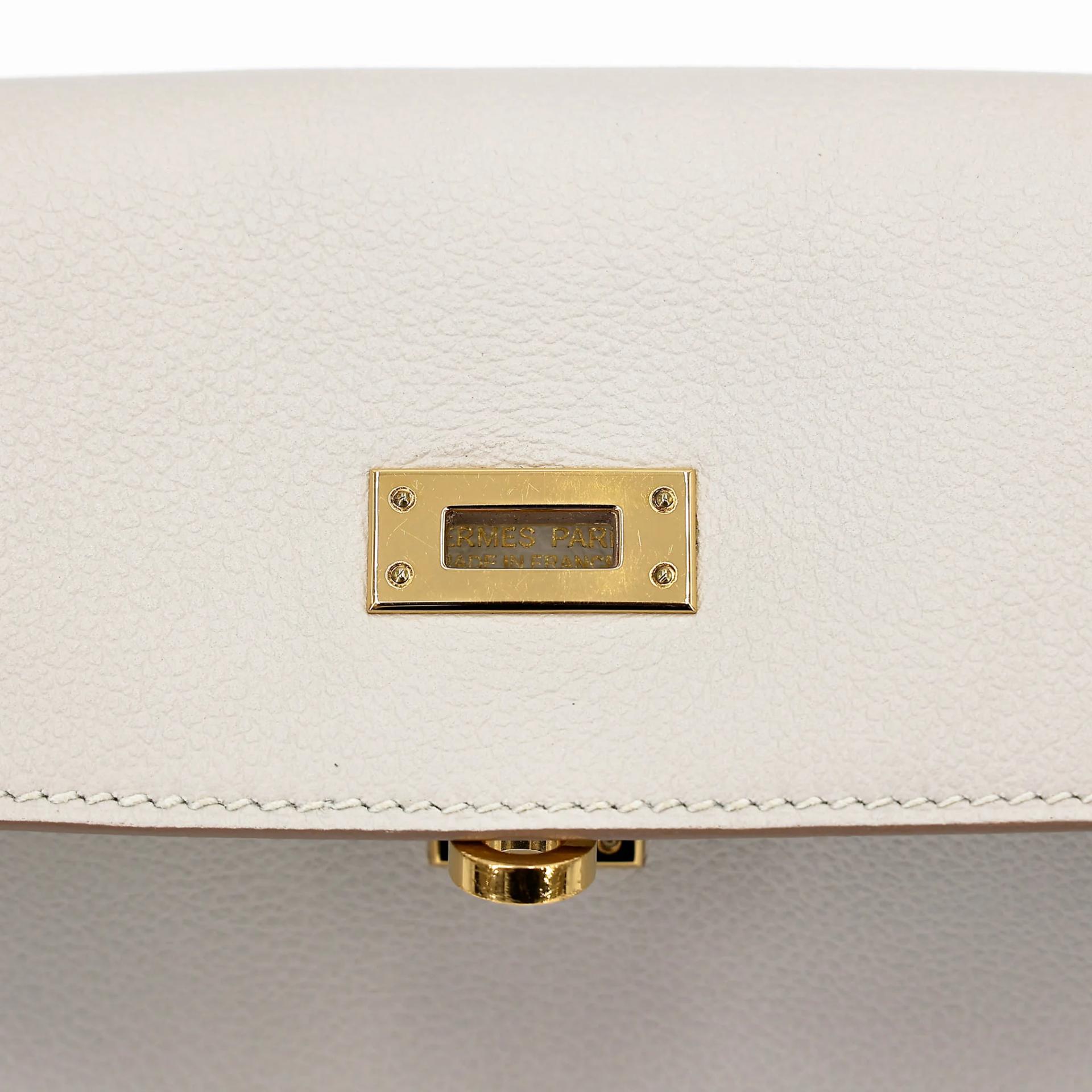 Very Good ( Rank A) HERMÈS Kelly Danse Gris Perle (80) Evercolor Gold hardware D (2019) - 13