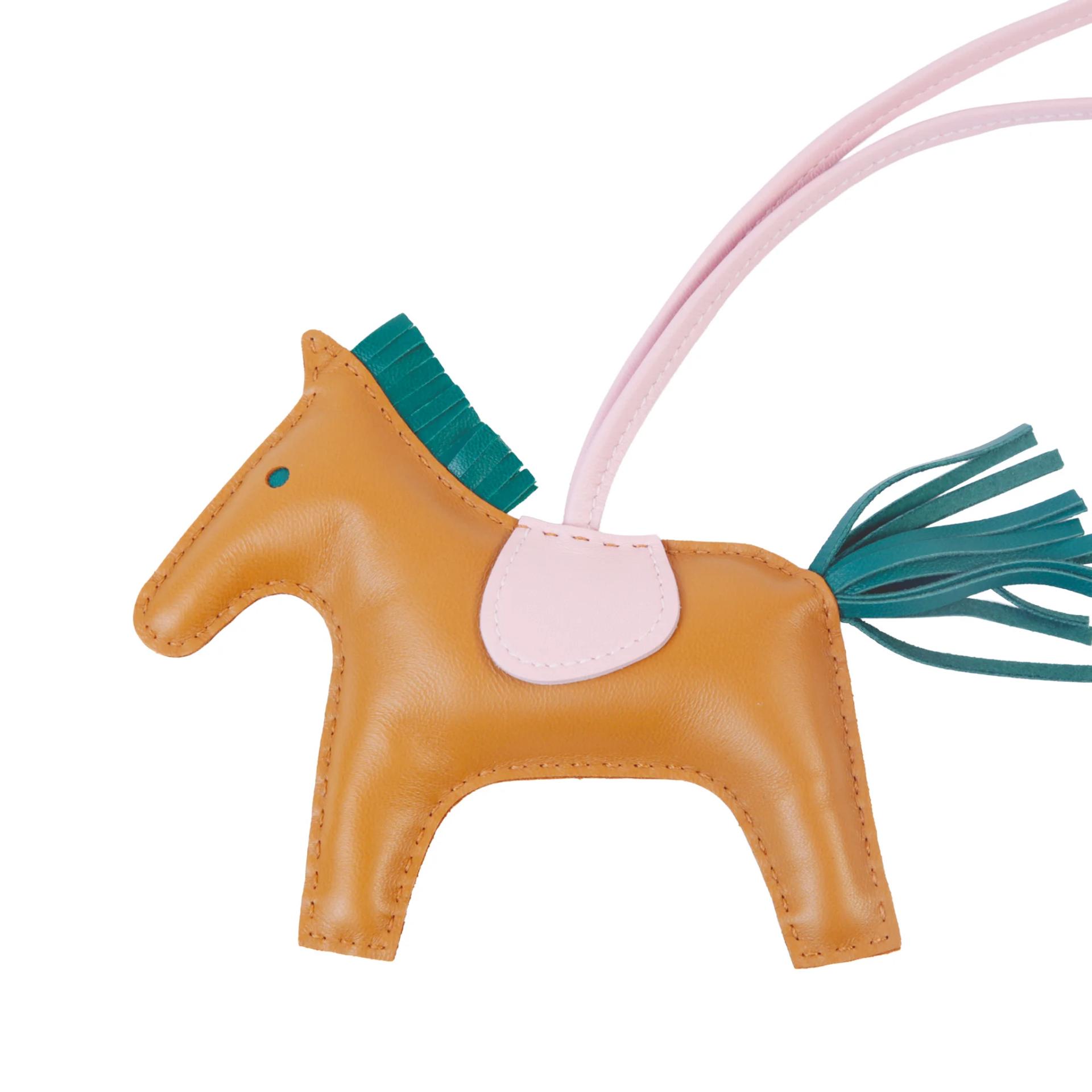 Unused ( Rank NS ) HERMÈS Rodeo MM Sesame (2S) Malachite (Z6) Rose Sakura (3Q) Agneau Milo Y (2020) - 3